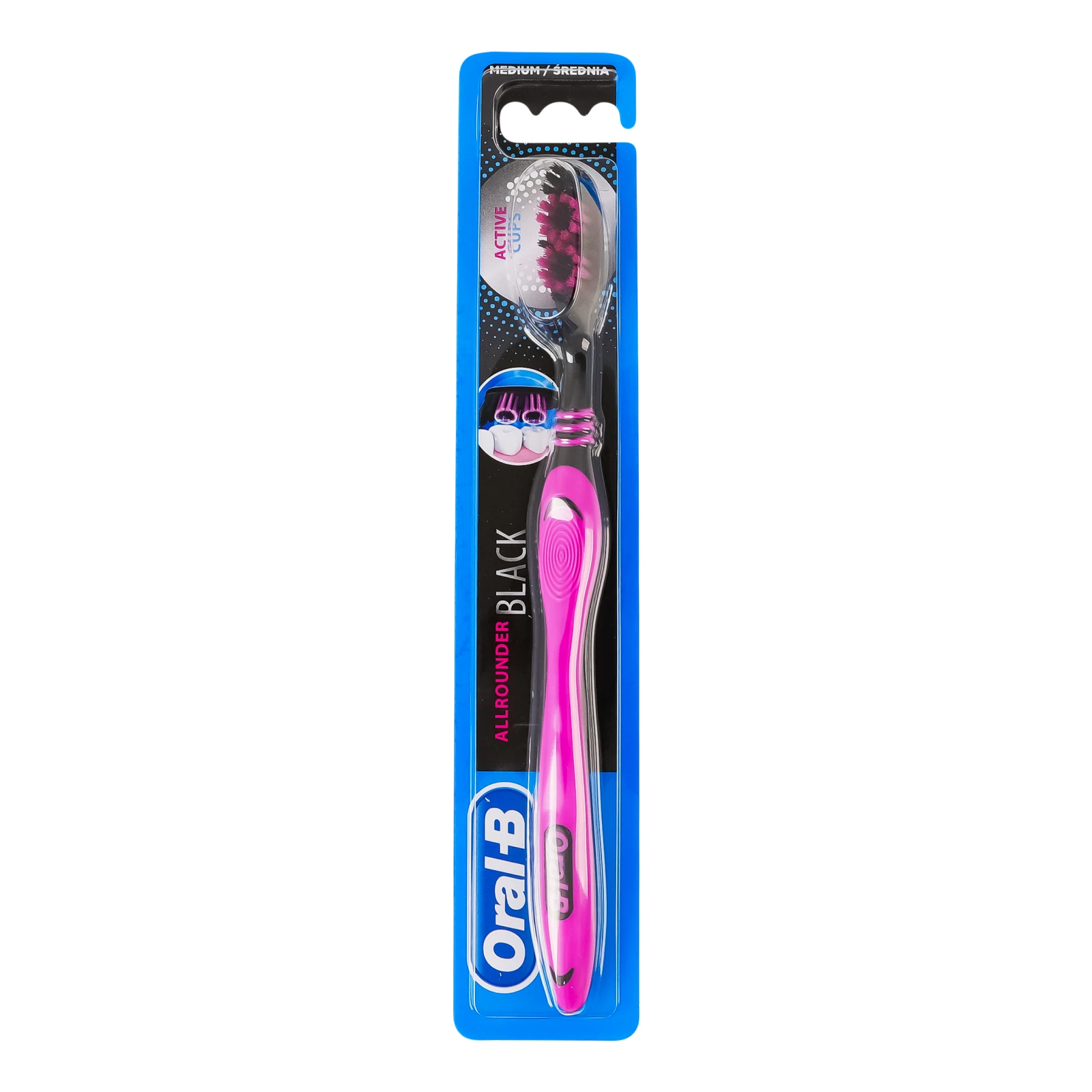 Щітка зубна Oral-B Allrounder Black Всебічне чищення medium Фото навігації №:1
