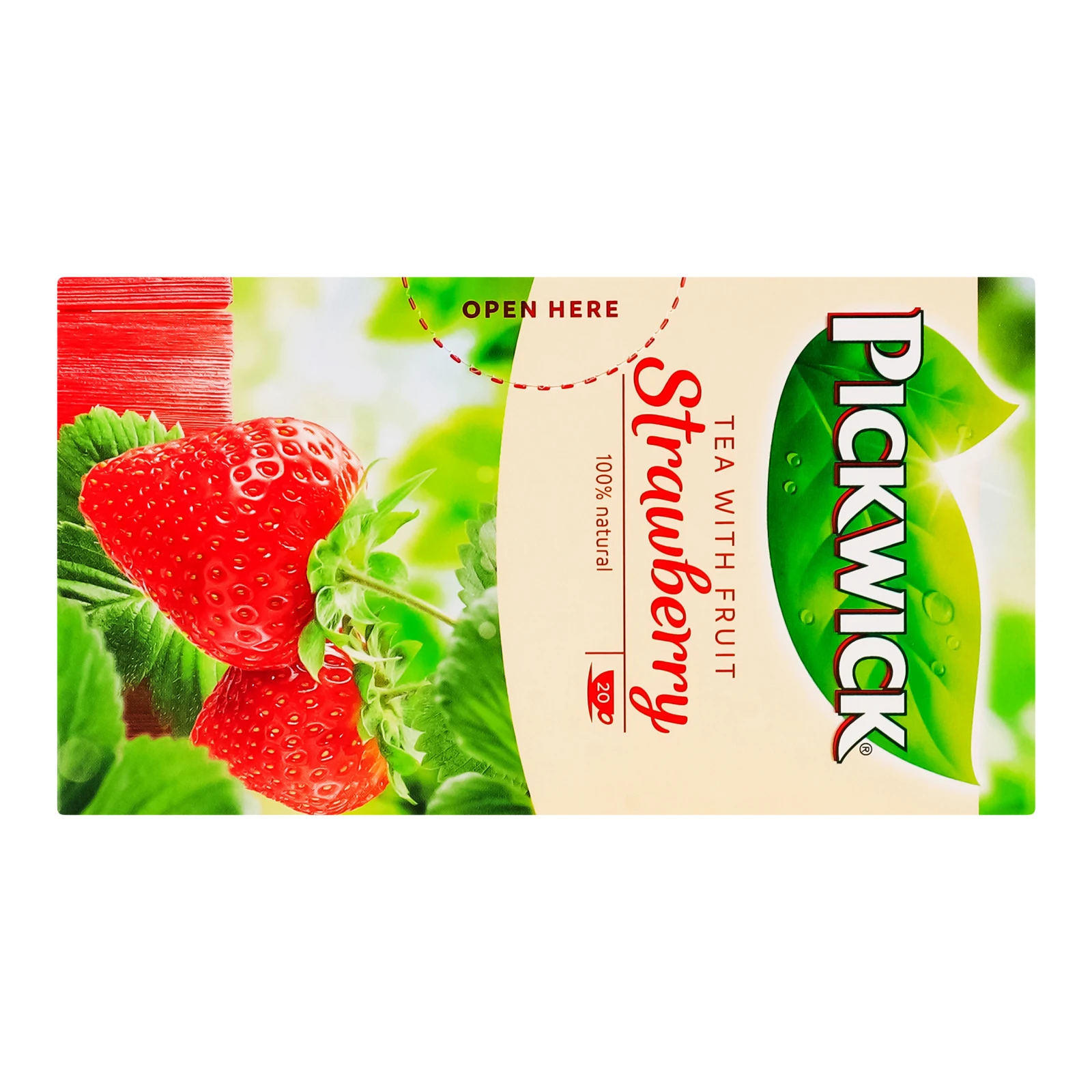 Чай Pickwick Strawberry чорний зі шматочками полуниці 20х1.5г Фото №:2