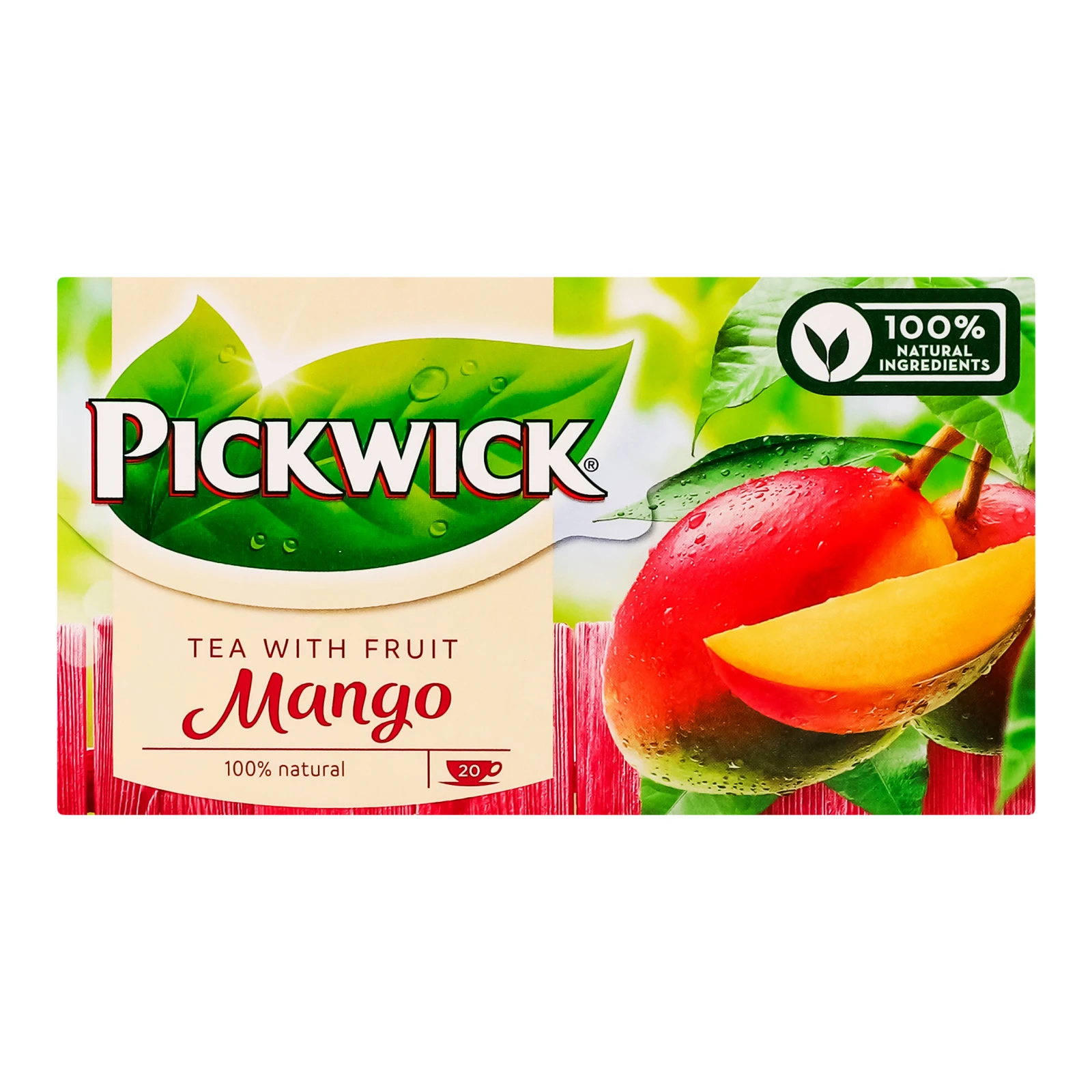 Чай Pickwick Mango чорний ароматизований зі шматочками манго 20х1.5г