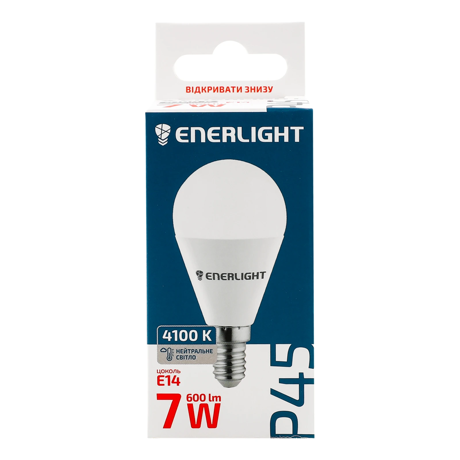 Лампа Enerlight 7 Вт P45 4100К E14 світлодіодна Фото №:1