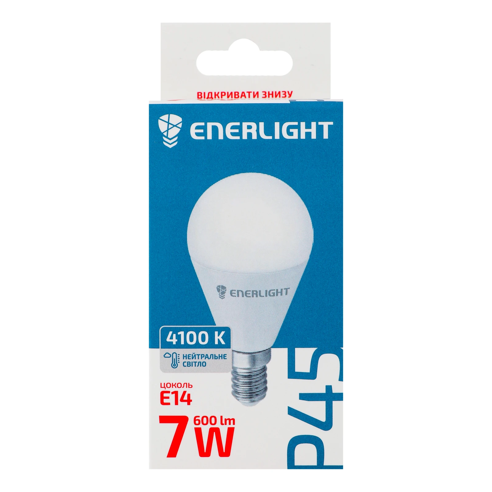 Лампа Enerlight 7 Вт P45 4100К E14 світлодіодна Фото №:1