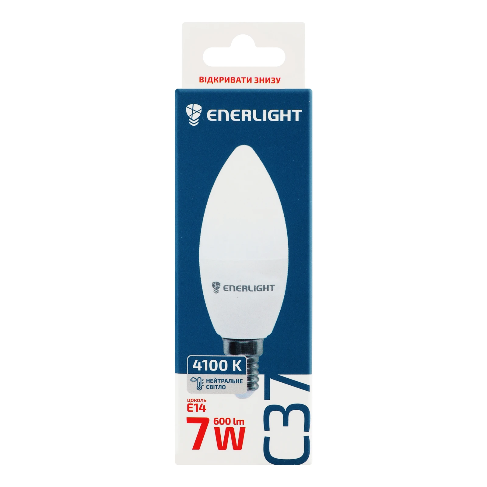 Лампа світлодіодна Enerlight 7W E14 4100K 1шт Фото №:1