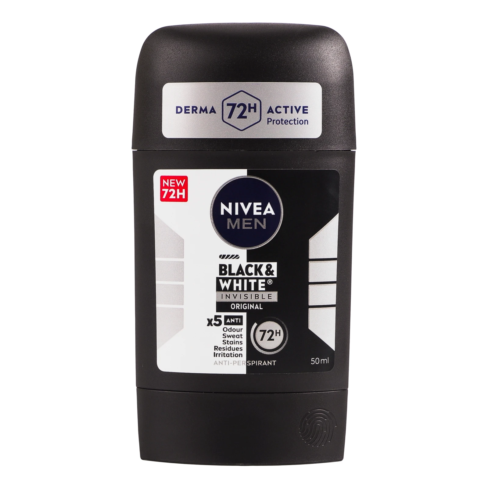 Антиперспірант Nivea Men Чорне та біле невидимий Класичний 50мл Фото №:1