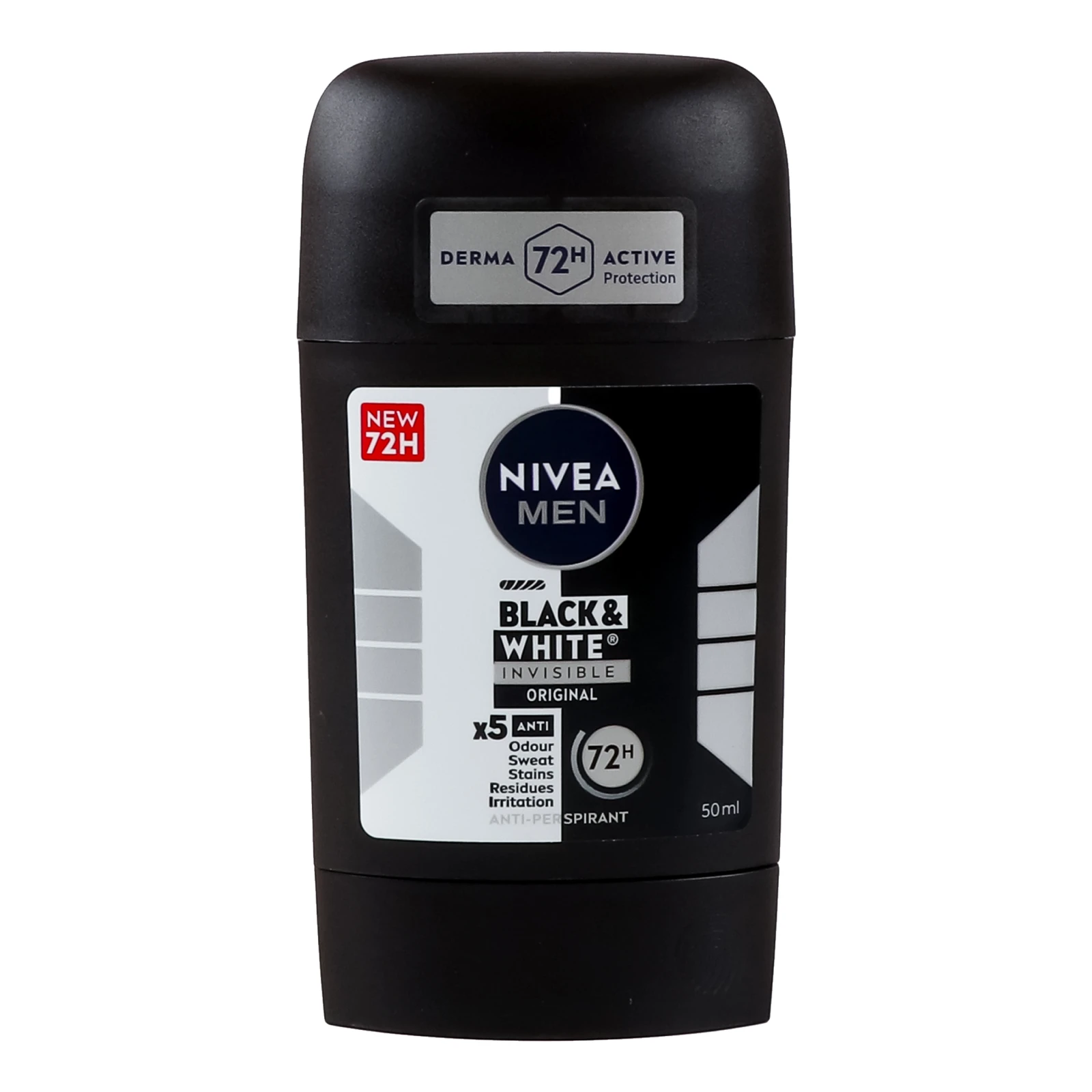Антиперспірант Nivea Men Чорне та біле невидимий Класичний 50мл Фото навігації №:1