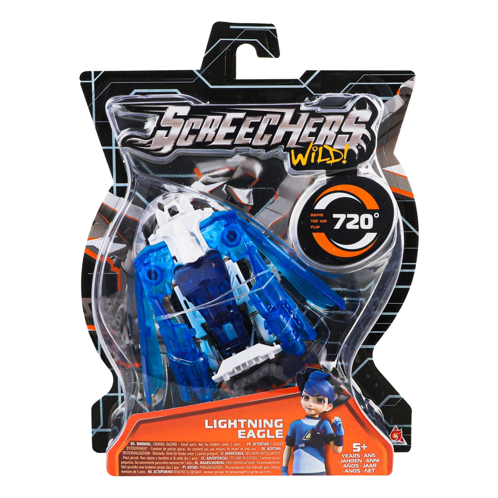 Машинка-трансформер Screechers Wild Lightning Eagle S4 L0 №EU685003 для дітей від 5-ти років 1шт Фото навігації №:1