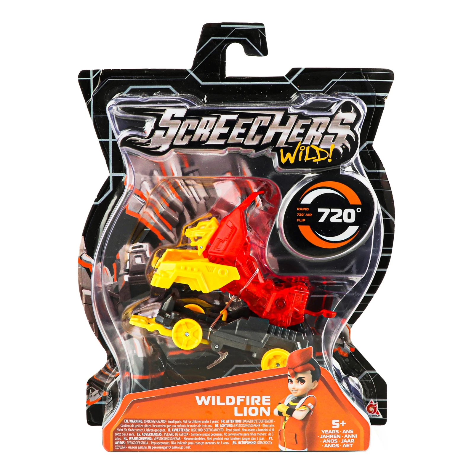 Машинка-трансформер Screechers Wild Wildfire Lion S4 L0 №EU685004 для дітей від 5-ти років 1шт Фото №:1