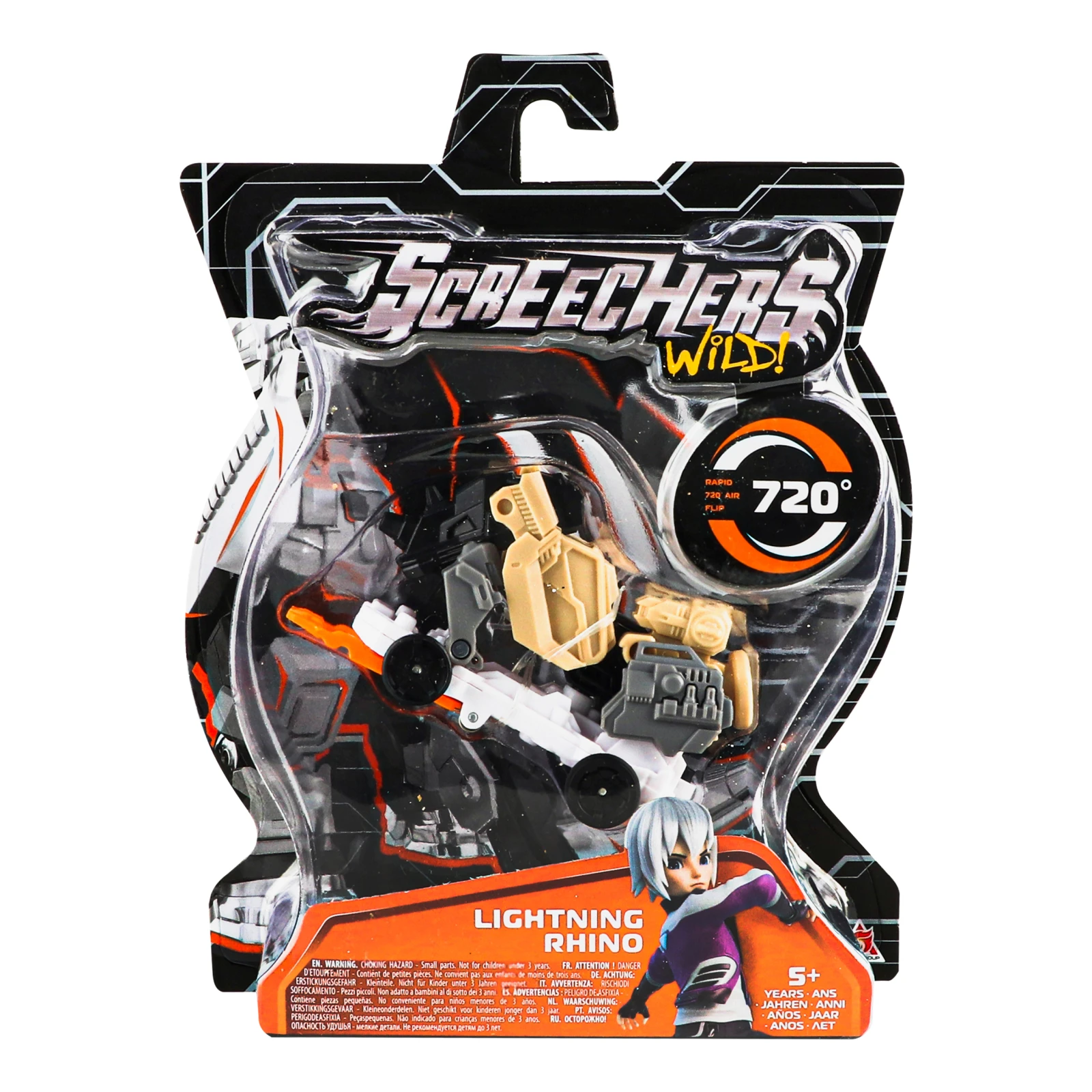 Машинка-трансформер Screechers Wild Lightning Rhino S4 L0 №EU685005 для дітей від 5-ти років 1шт Фото навігації №:1