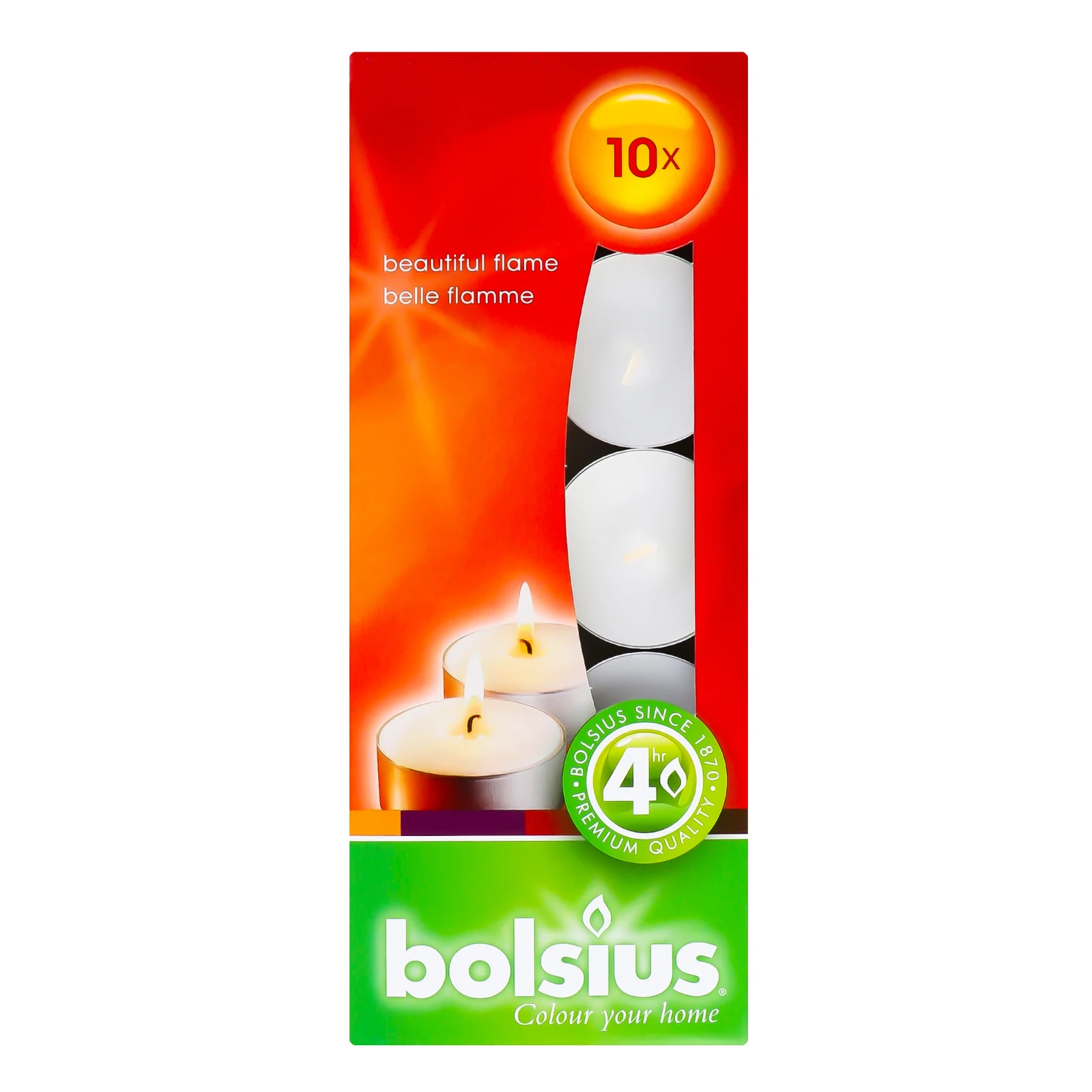Свiчки Bolsius 4 години 10шт 306700 Фото №:1