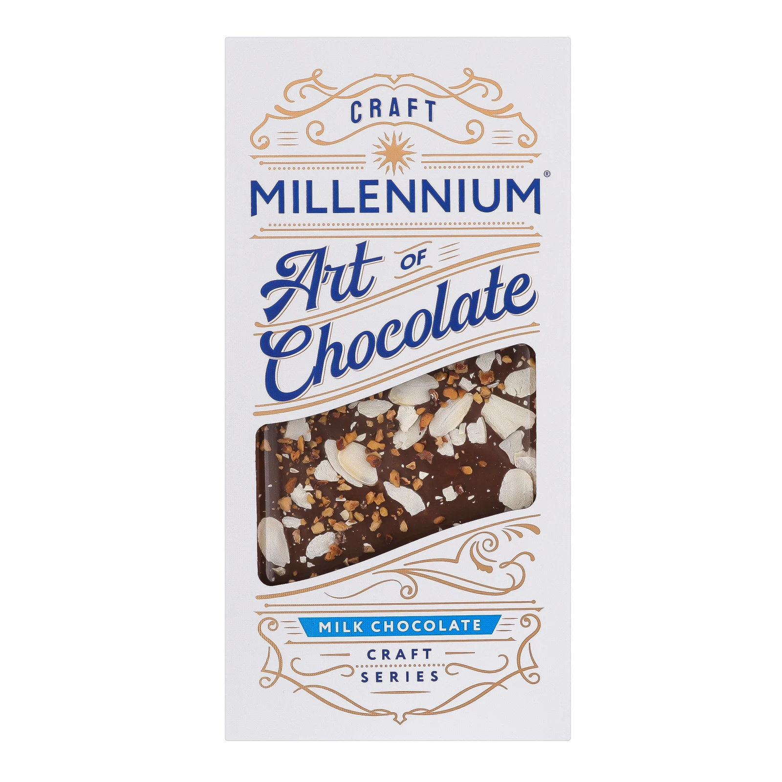 Шоколад Millennium Craft Series молочний з фундуком, солодкою та солоною карамеллю 100г Фото №:1