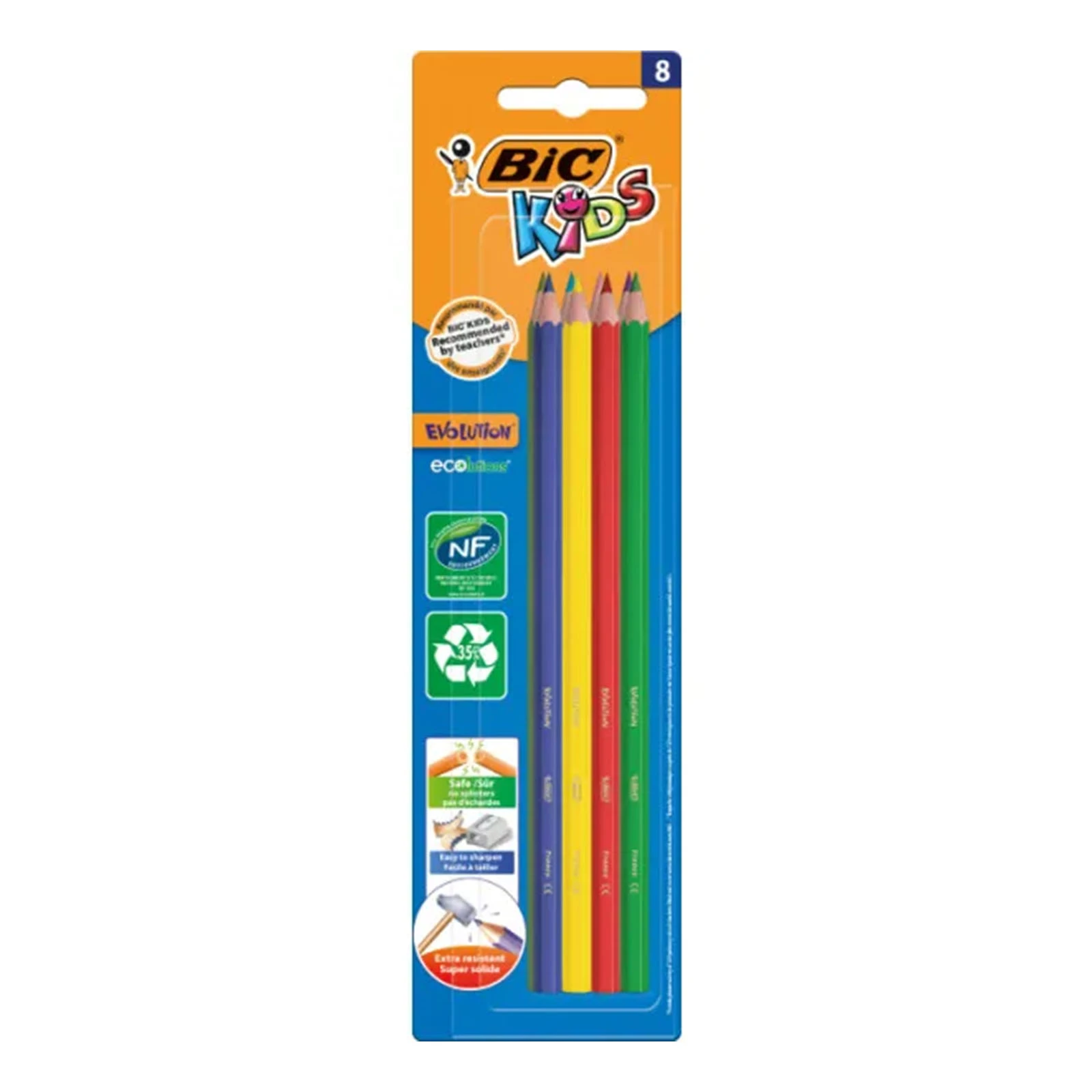 Олівці BiC Kids Evolution кольорові 8 кольорів