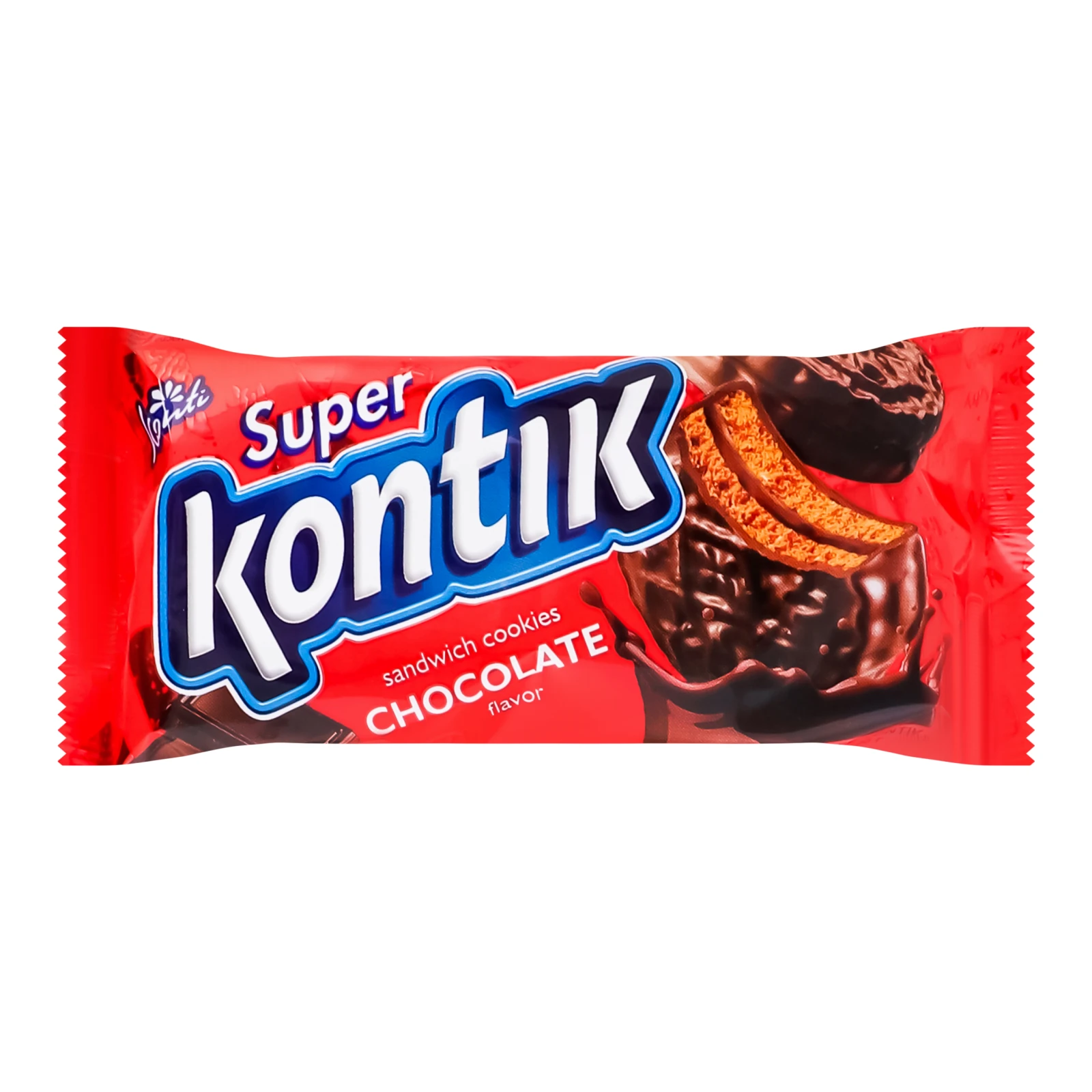 Печиво-сендвіч Konti Super Kontik шоколадний смак 90г Фото навігації №:1