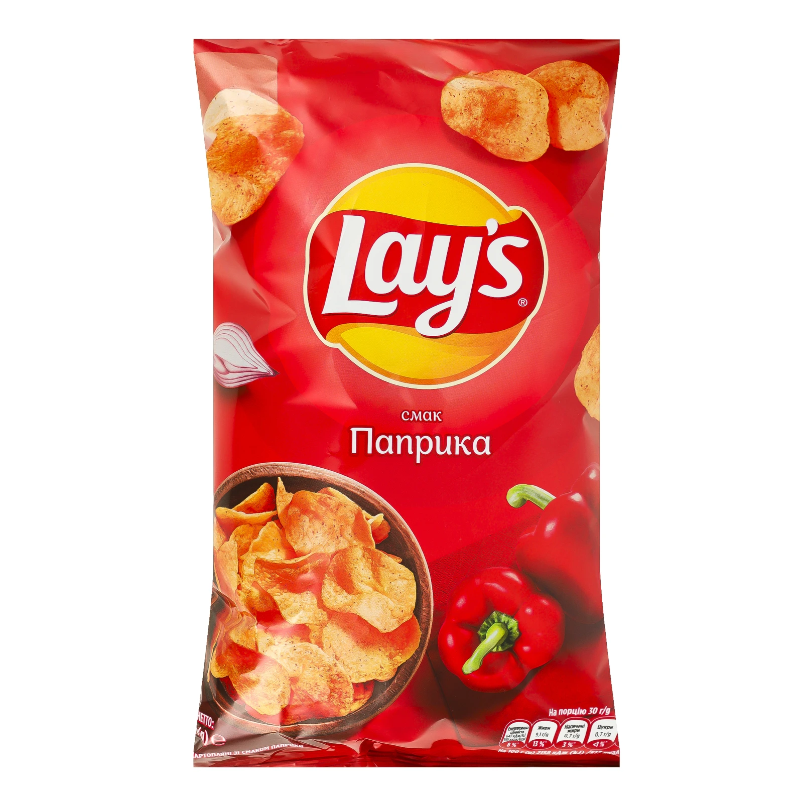 Чипси картопляні Lay's Паприка 120г Фото №:1