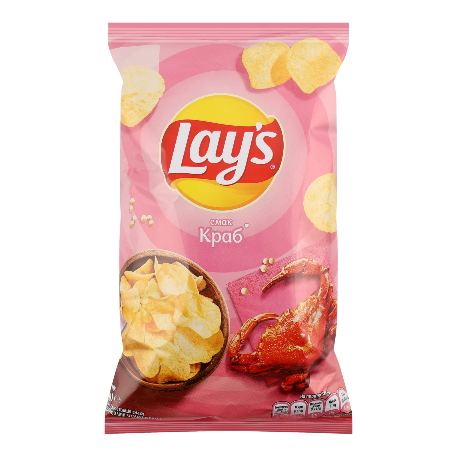 Чипси Lay's картопляні зі смаком Краб 60г Фото №:1