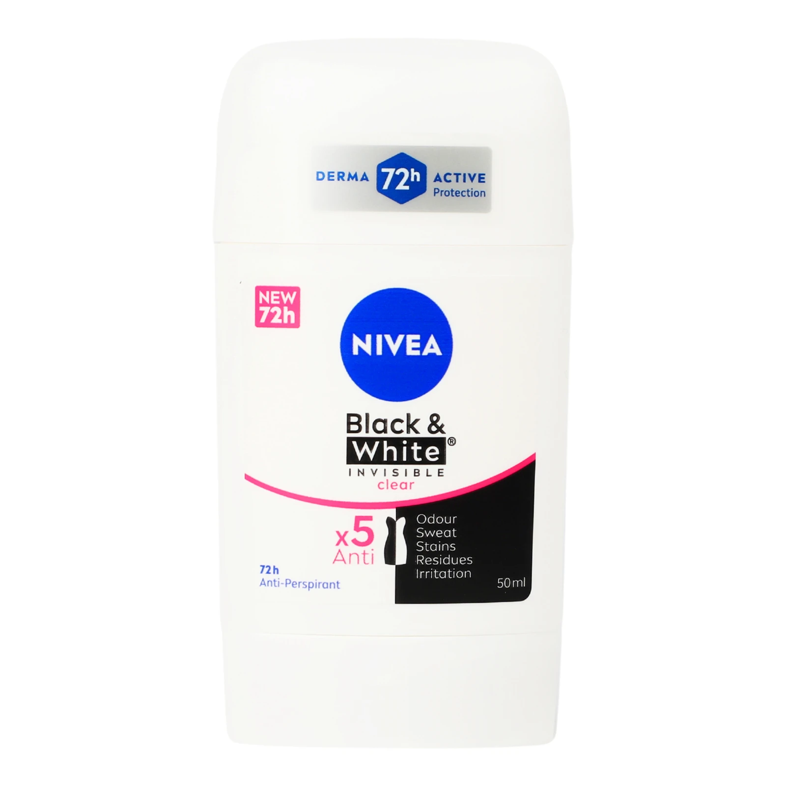 Антиперспірант Nivea Чорне та біле Невидимий прозорий стік 50мл