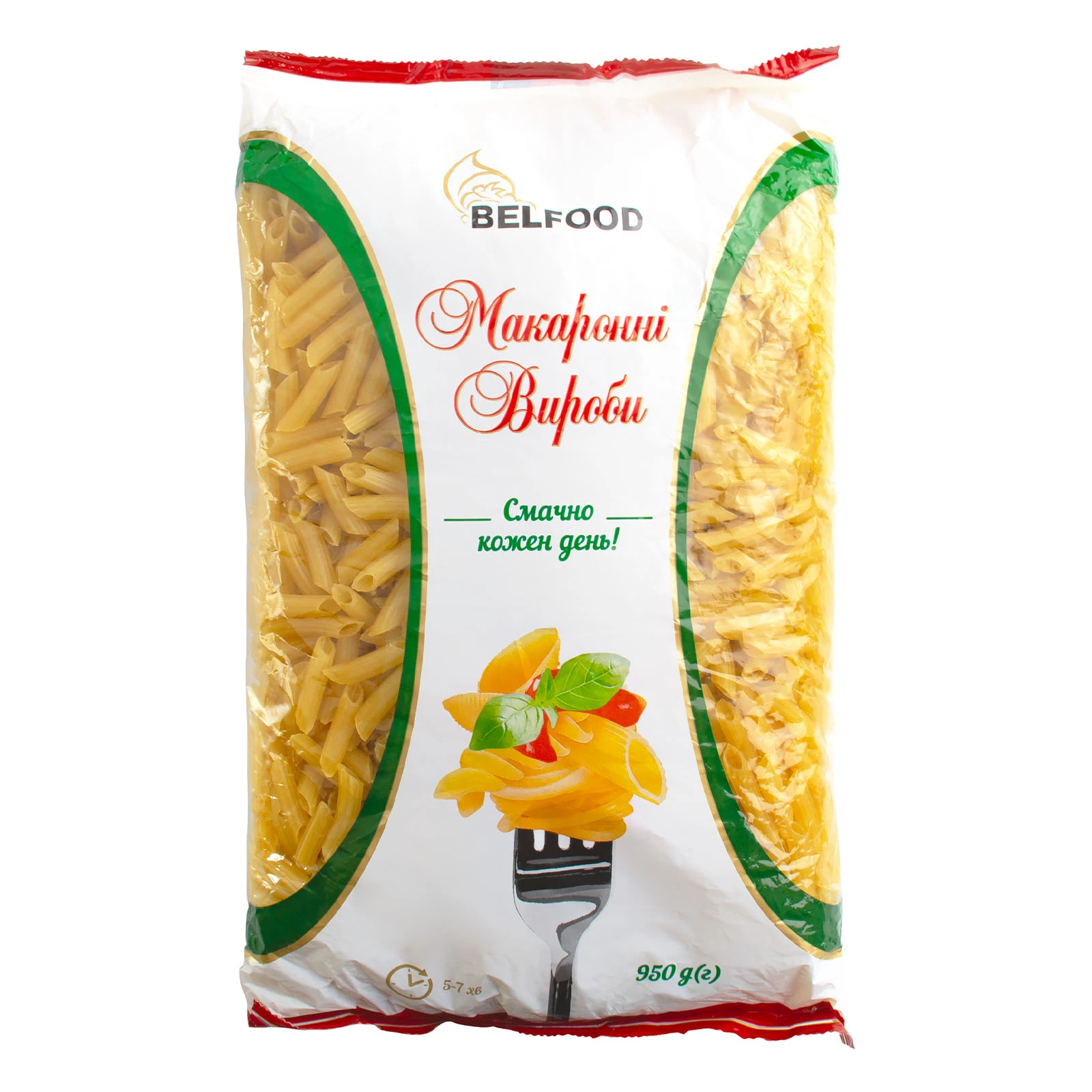 Макарони Belfood 950г перо рифлене