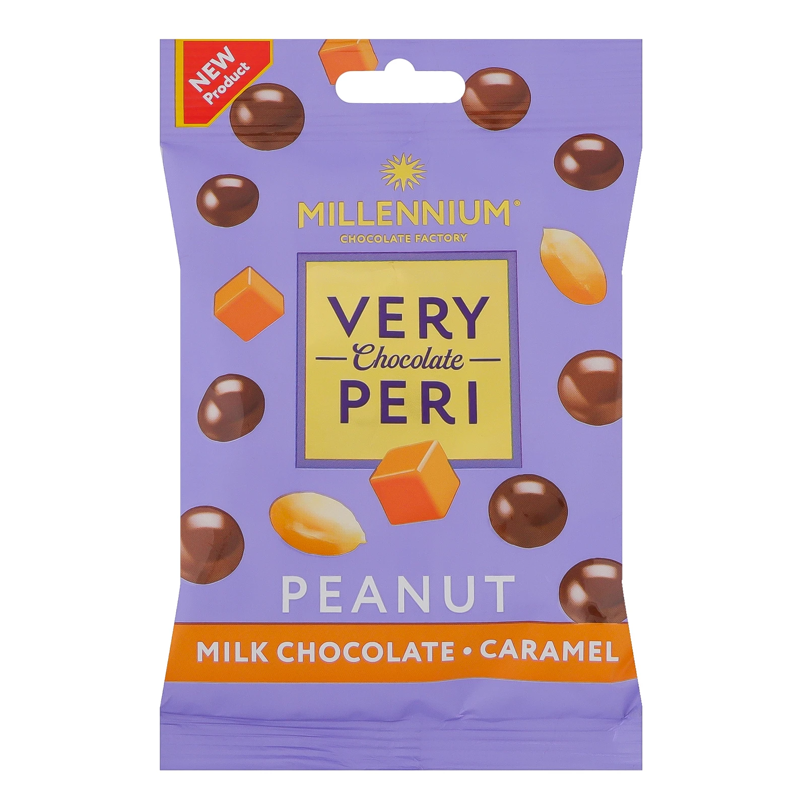 Драже Millennium Very Peri Peanut арахіс у молочному шоколаді з солоною карамеллю 100г Фото навігації №:1