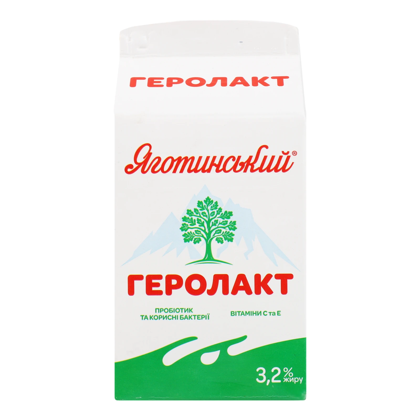 Продукт кисломолочний Яготинський Геролакт питний 3.2% 500г фото 2