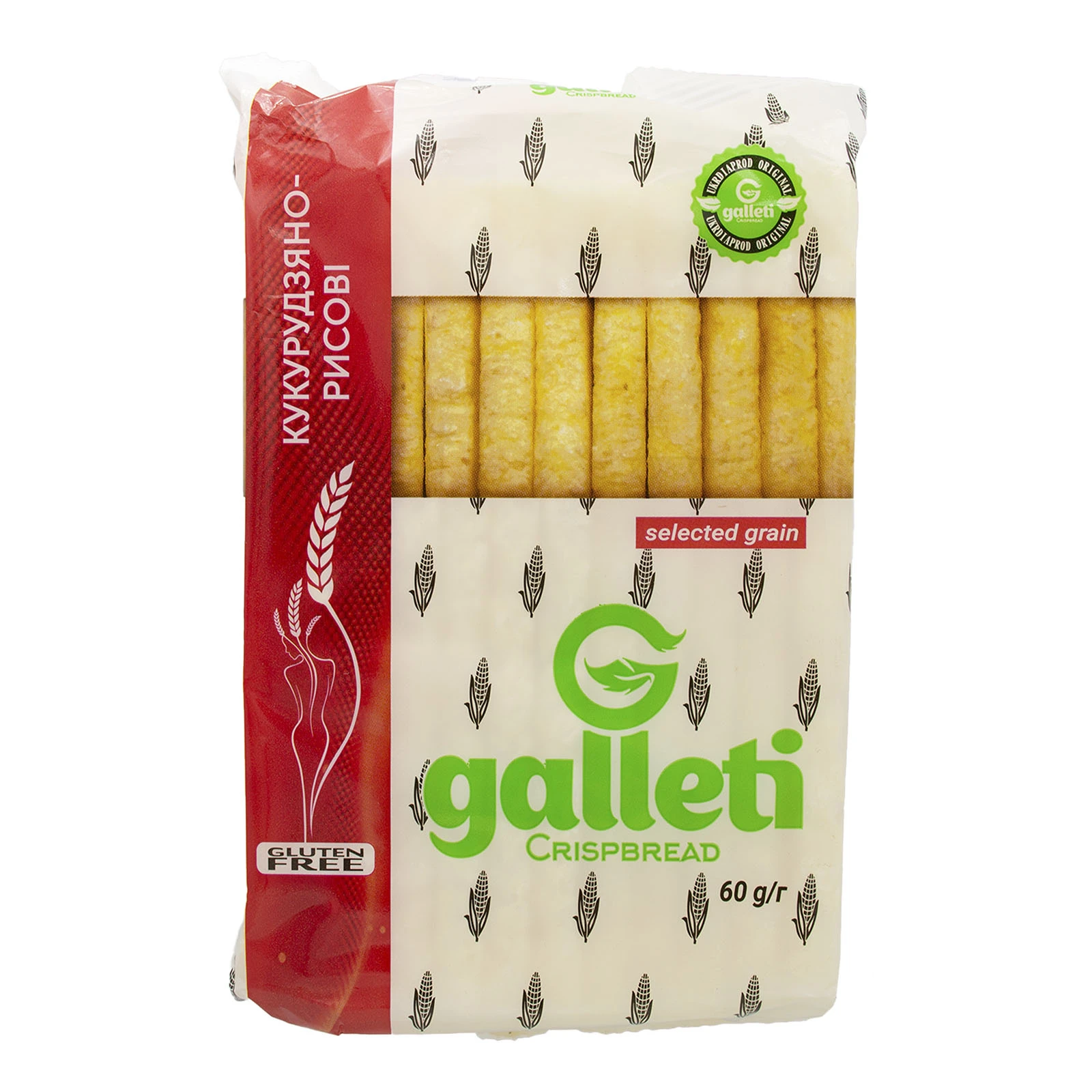 Хлібці Galleti кукурудзяно-рисові 60г Фото №:1