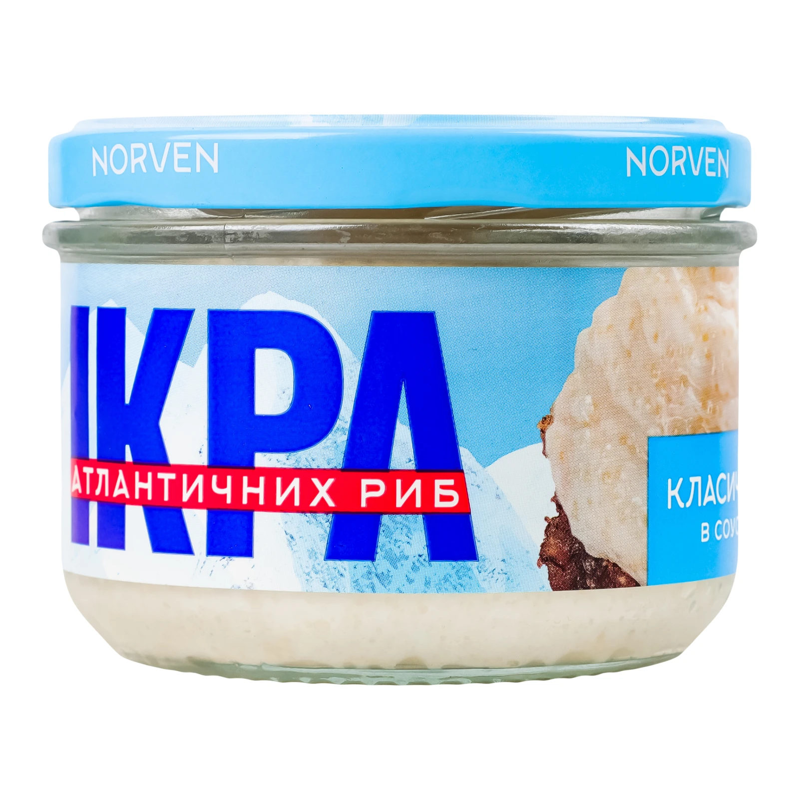Ікра атлантичних риб Norven у білому соусі класична 160г Фото №:1