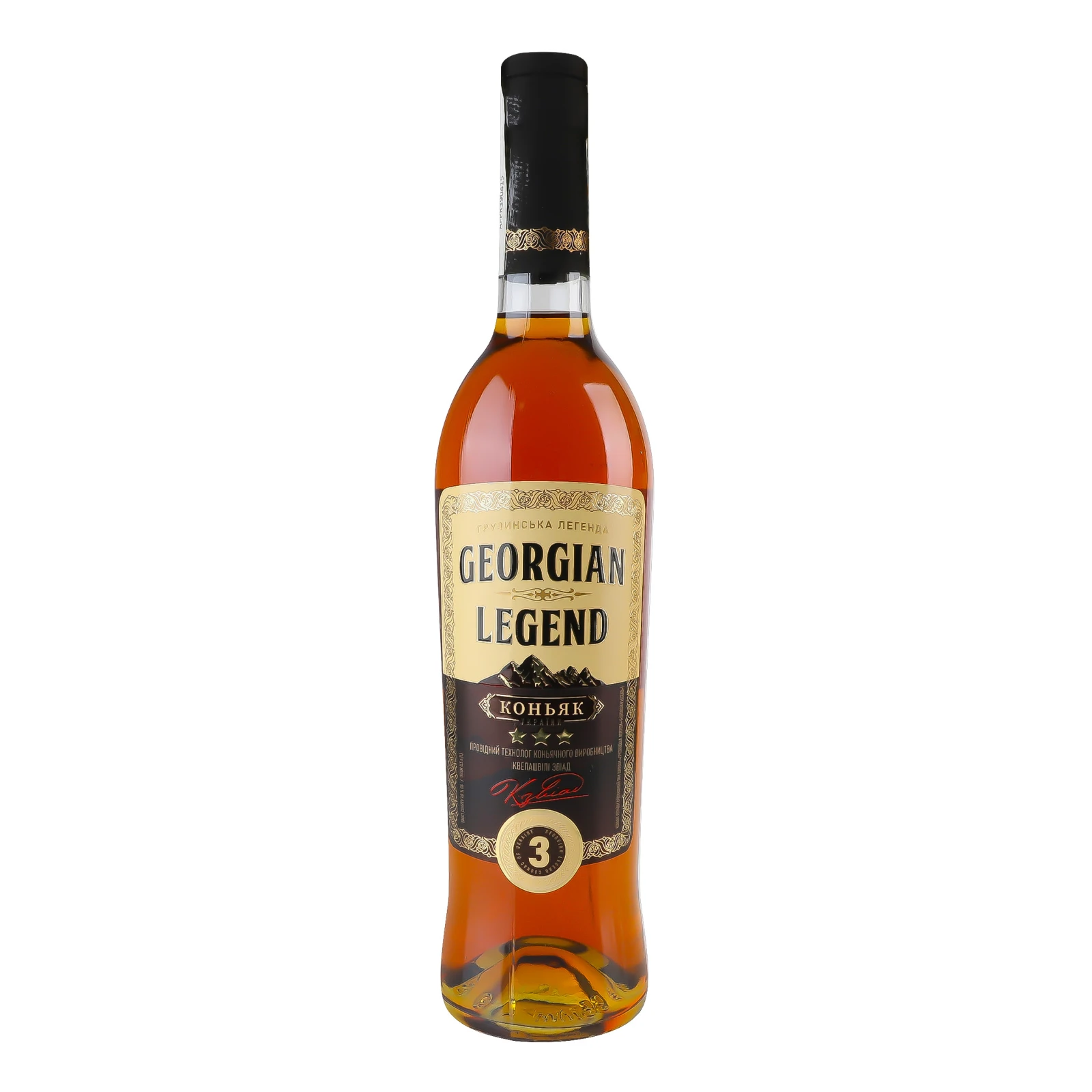 Коньяк Georgian Legend 3 зірки ординарний 40% 0.5л Фото навігації №:1