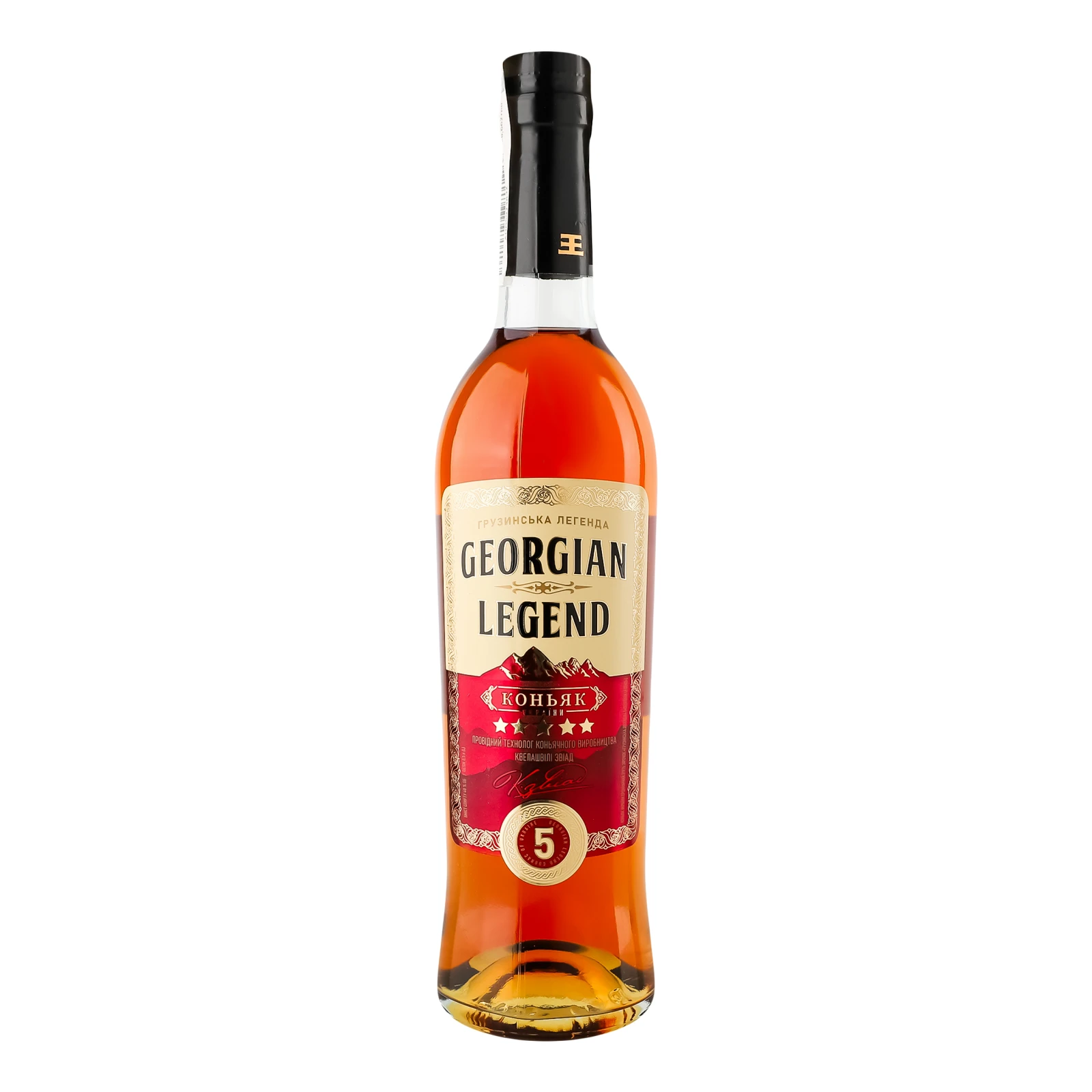 Коньяк Georgian Legend 5 зірок ординарний 40% 0.5л