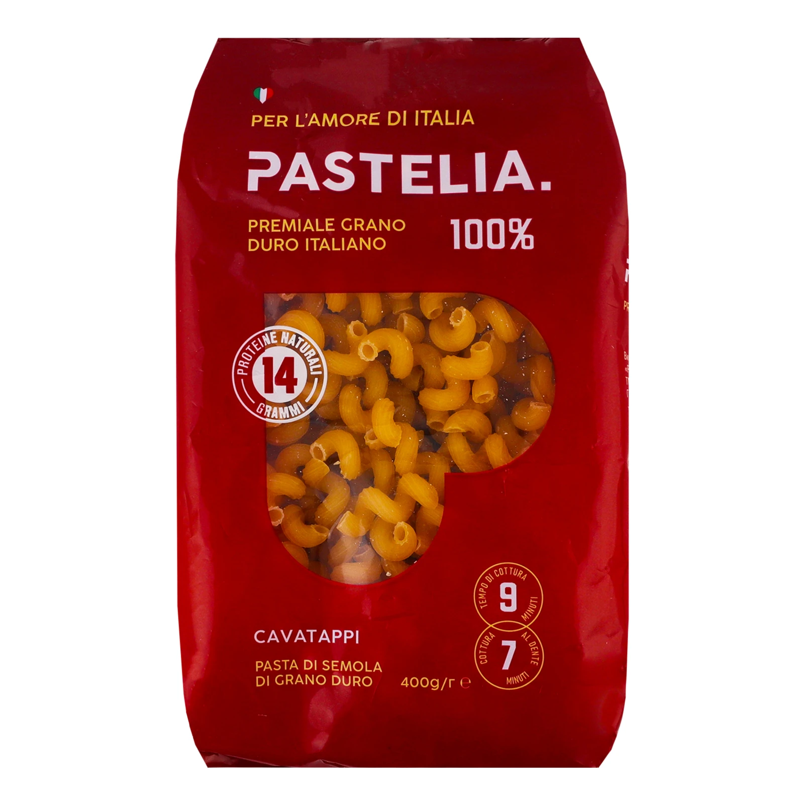 Вироби макаронні Pastelia Cavatappi трубчасті 400г Фото навігації №:1