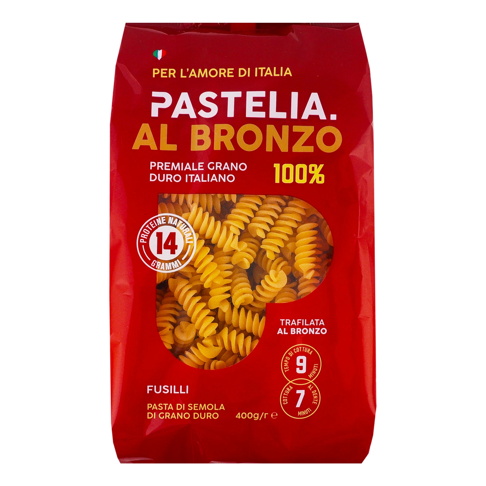 Вироби макаронні Pastelia Fusilli фігурні 400г Фото навігації №:1