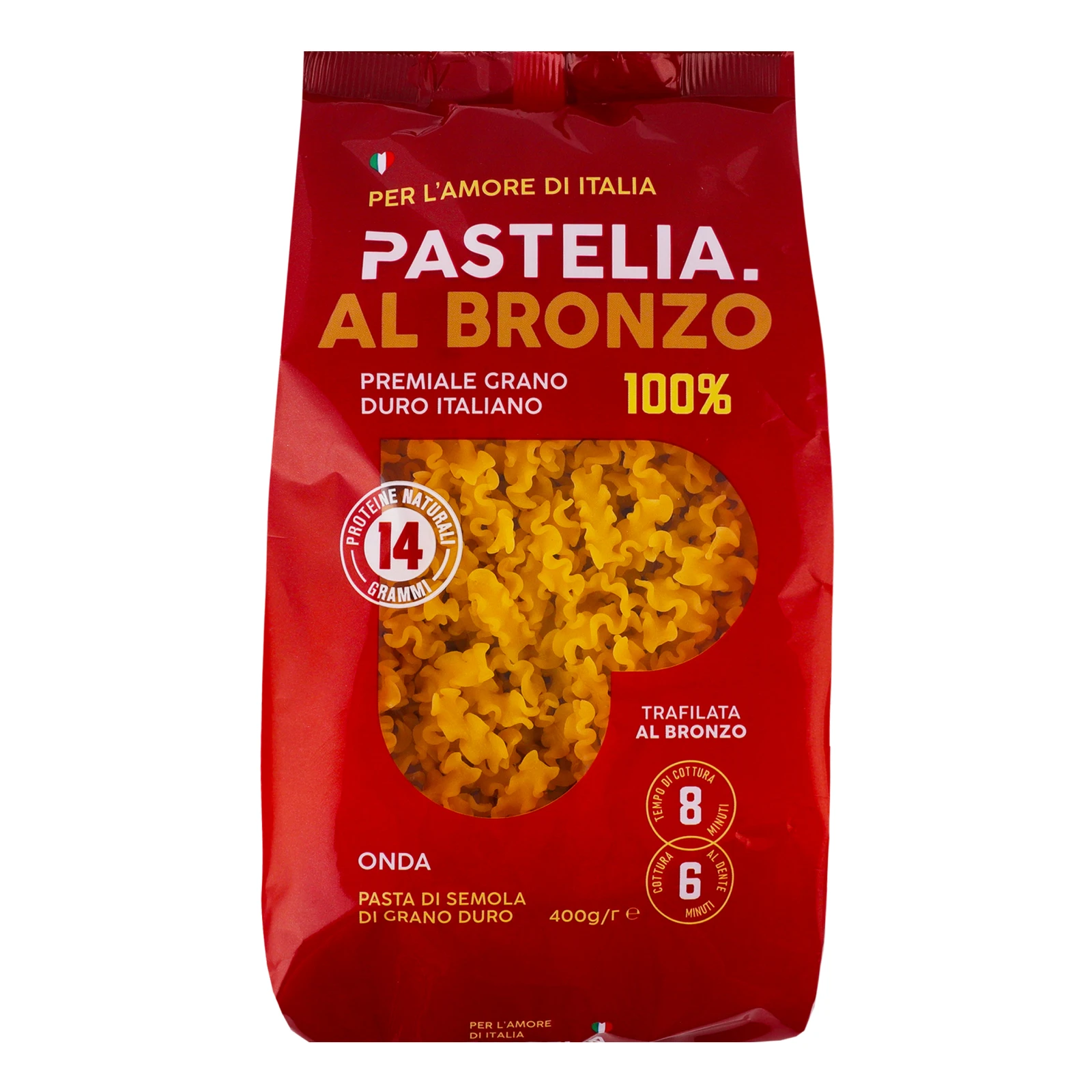 Макаронні вироби Pastelia Локшина хвиляста коротка стрічкоподібні 400г Фото №:1