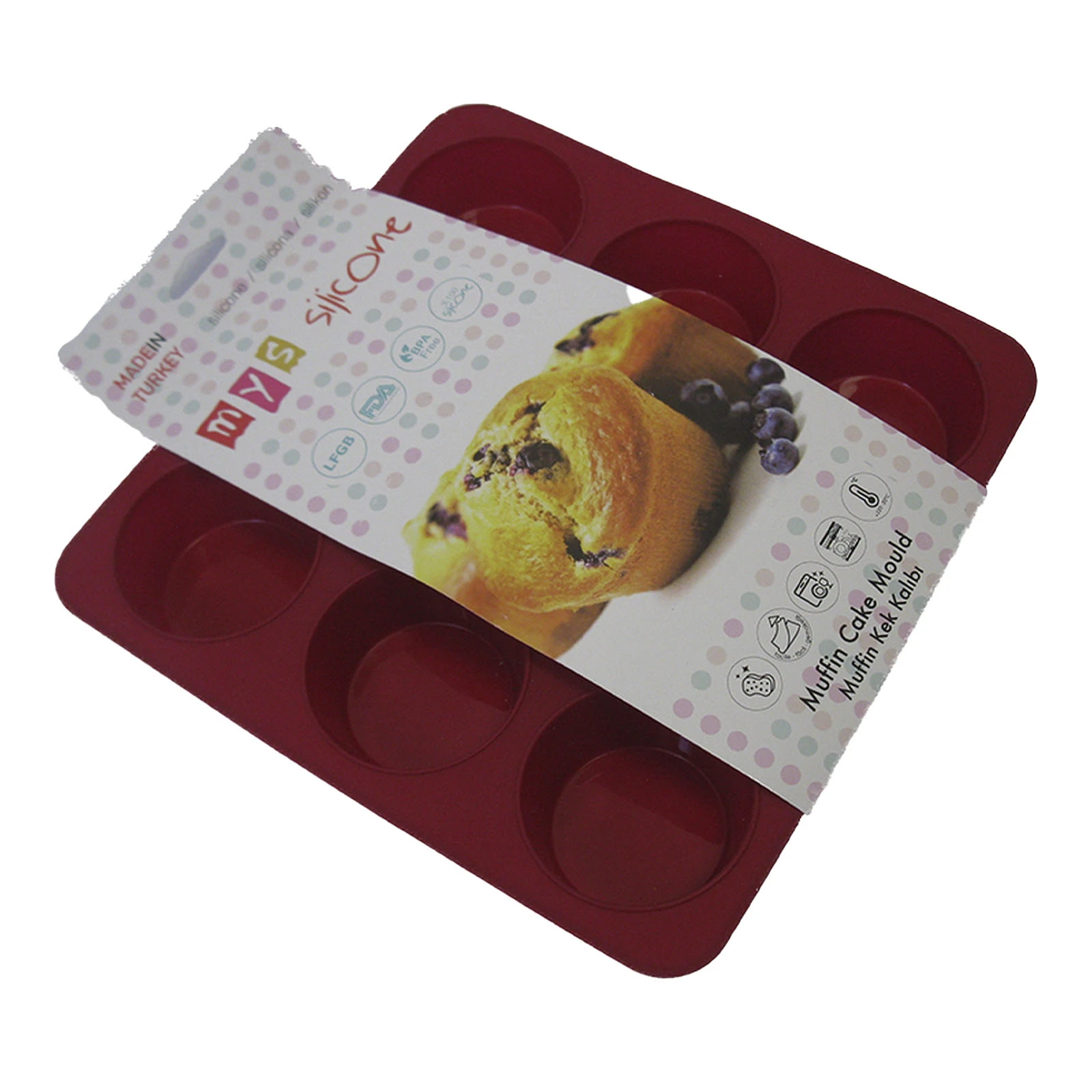 Форма силіконова MYS для випікання мафінів 9шт 00603 Фото №:1