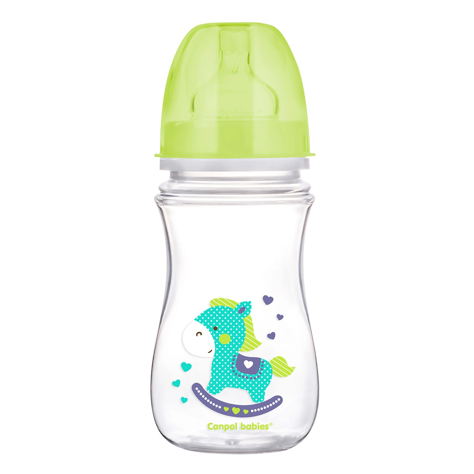 Пляшка Canpol babies Easystart антиколікова з широким отвором Кольорові звірята 240мл 35/206 Фото №:1