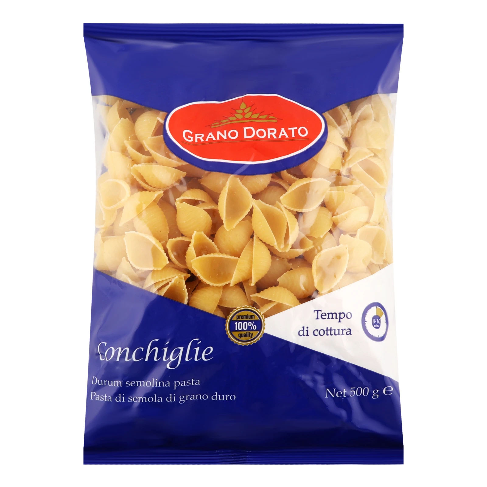 Макарони Grano Dorato 500г conchiglie Фото навігації №:1
