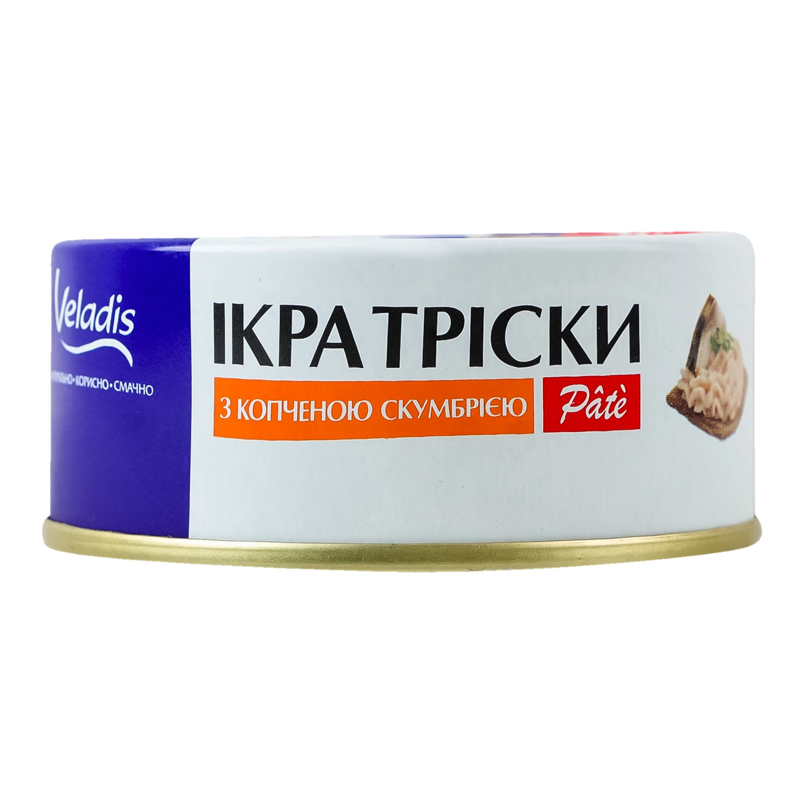 Ікра тріски Veladis Pate з копченою скумбрією 100г Фото №:1