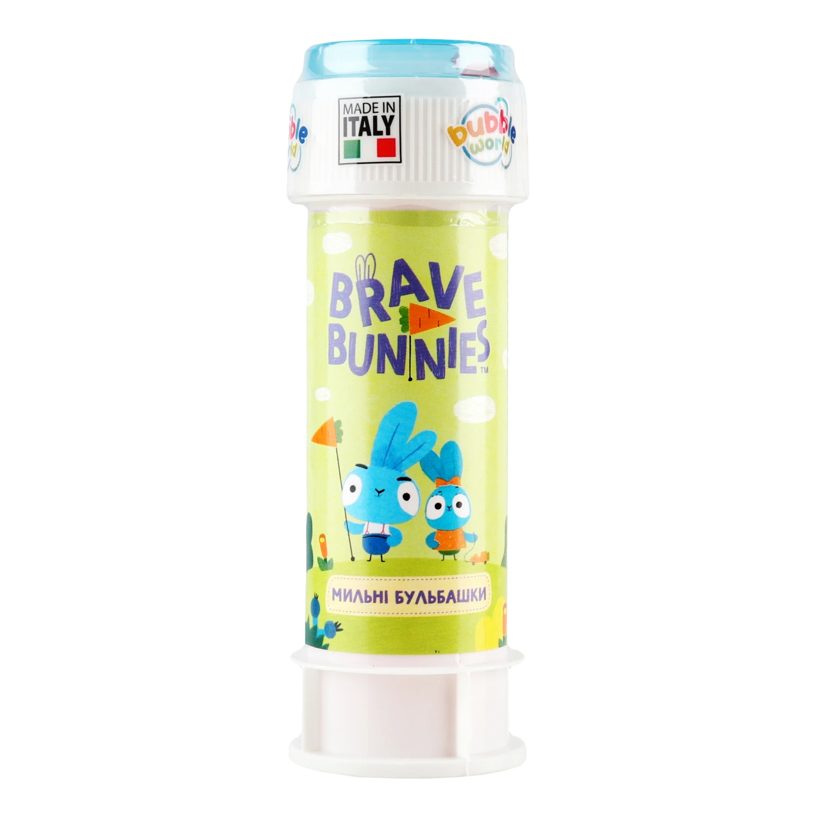 Бульбашки мильні Bubble World Brave bunnies для дітей від 3-х років 60мл Фото №:1