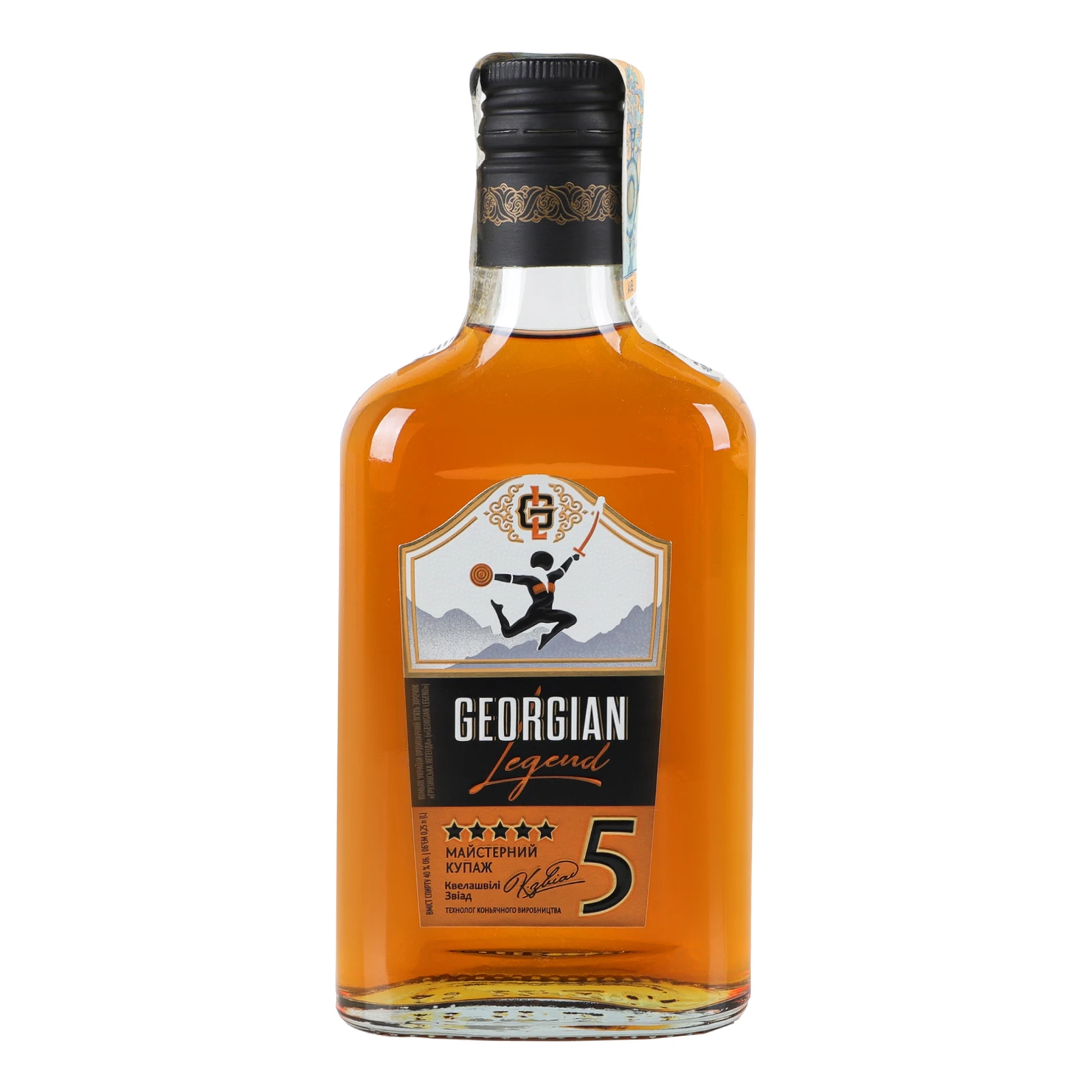 Коньяк Georgian Legend 5 зірок ординарний 40% 0.25л Фото №:1