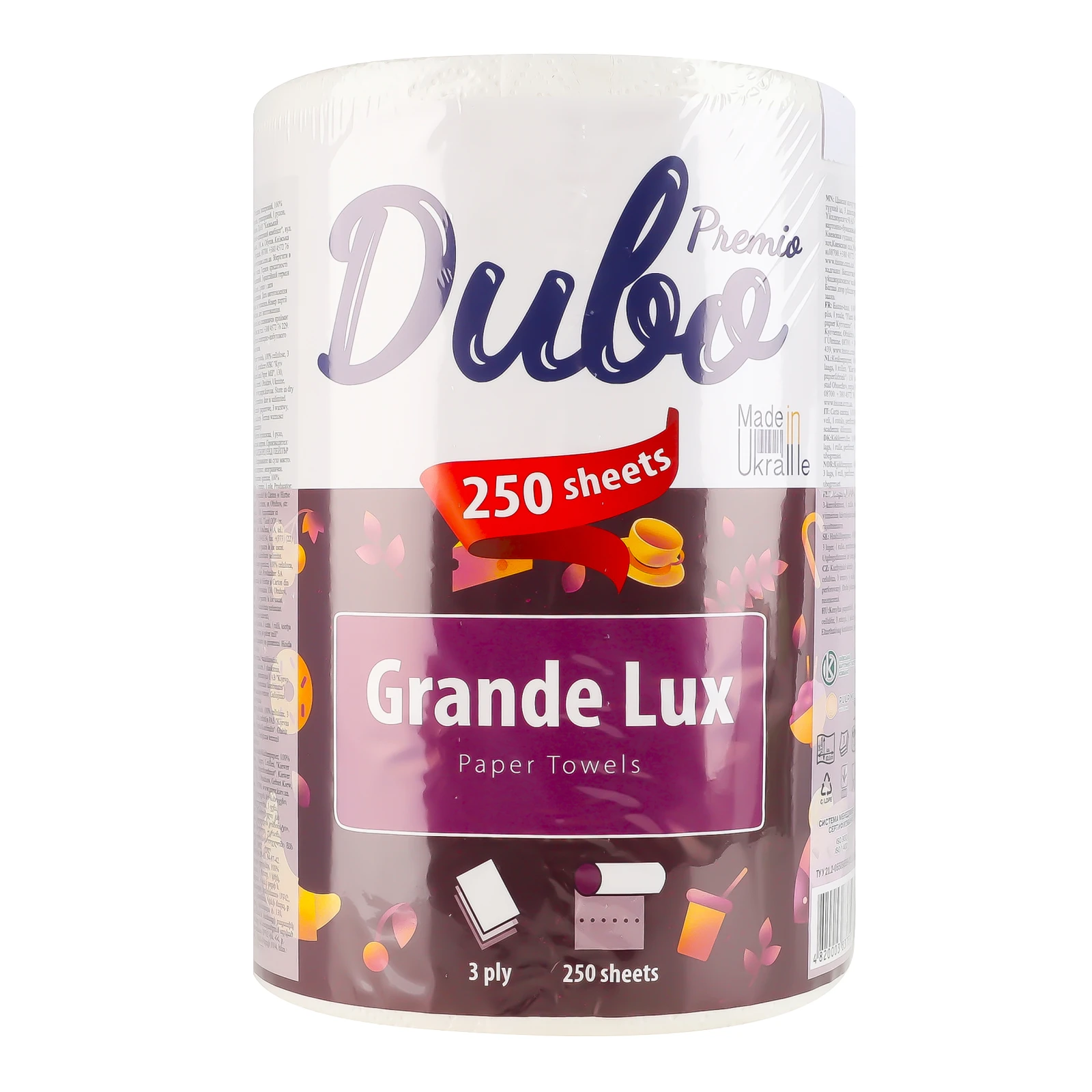 Рушники паперові Диво Premio Grande Lux 3-х шарові 1шт Фото навігації №:1