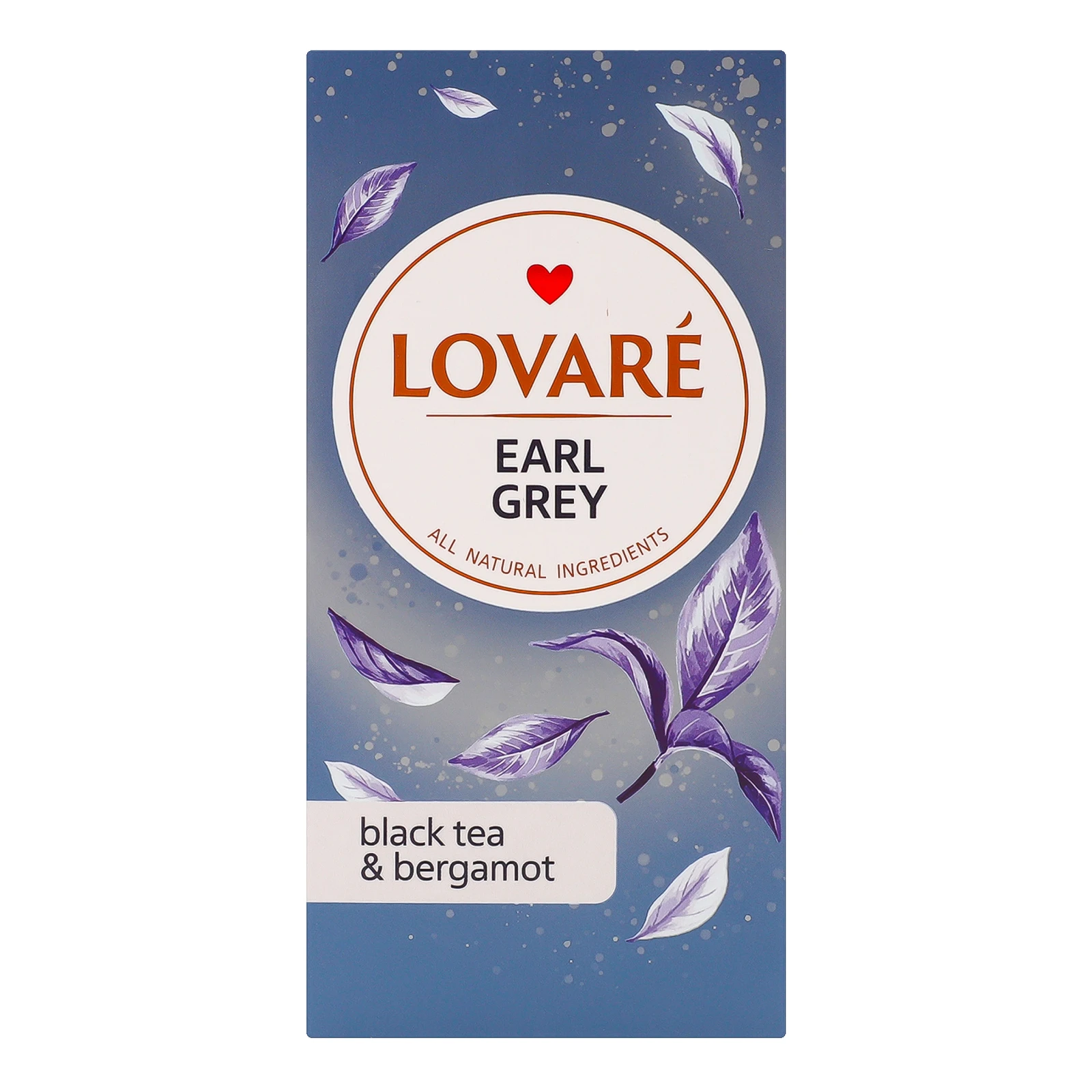 Чай Lovare Earl Grey чорний цейлонський байховий дрібний з бергамотом 24х2г Фото №:1
