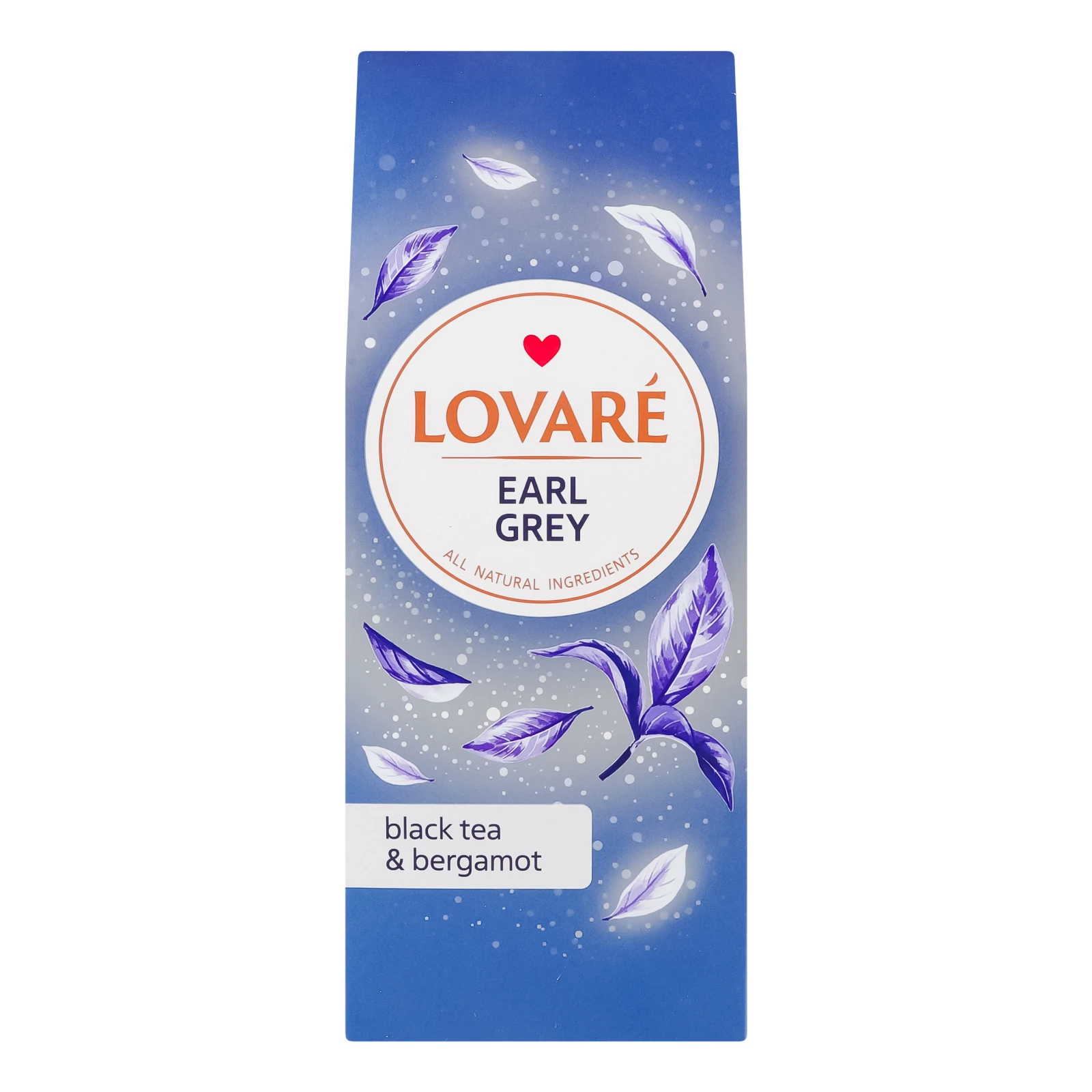 Чай Lovare Earl Grey чорний цейлонський байховий листовий з бергамотом 80г Фото №:1