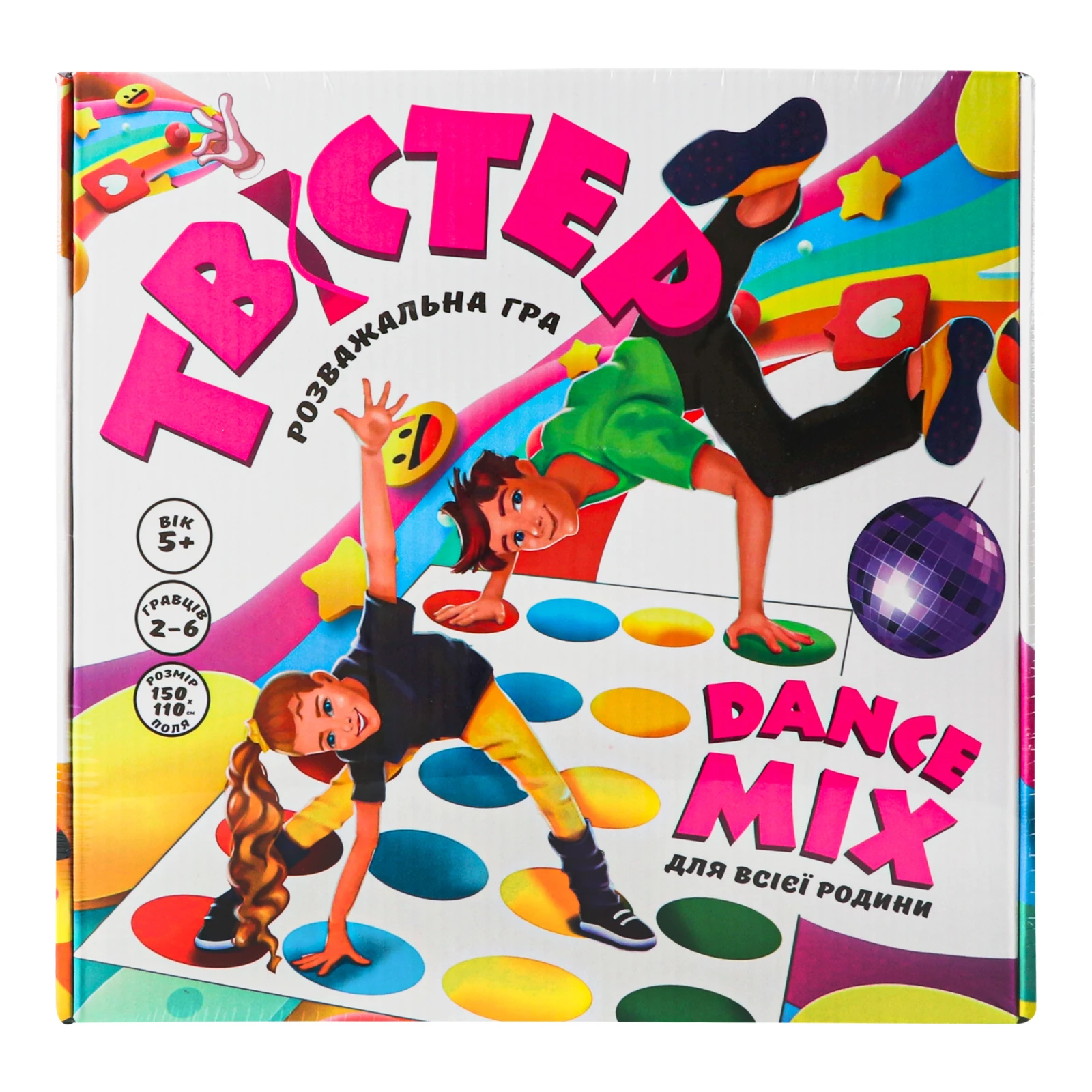 Гра розважальна Strateg Твістер dance mix №30277 1шт Фото №:1