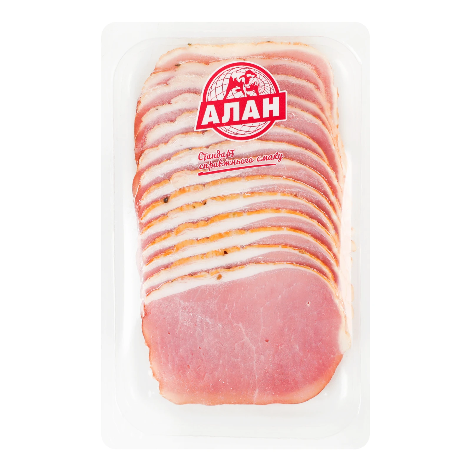 Балик Алан Касло сирокопчений вищий ґатунок нарізка Фото №:1