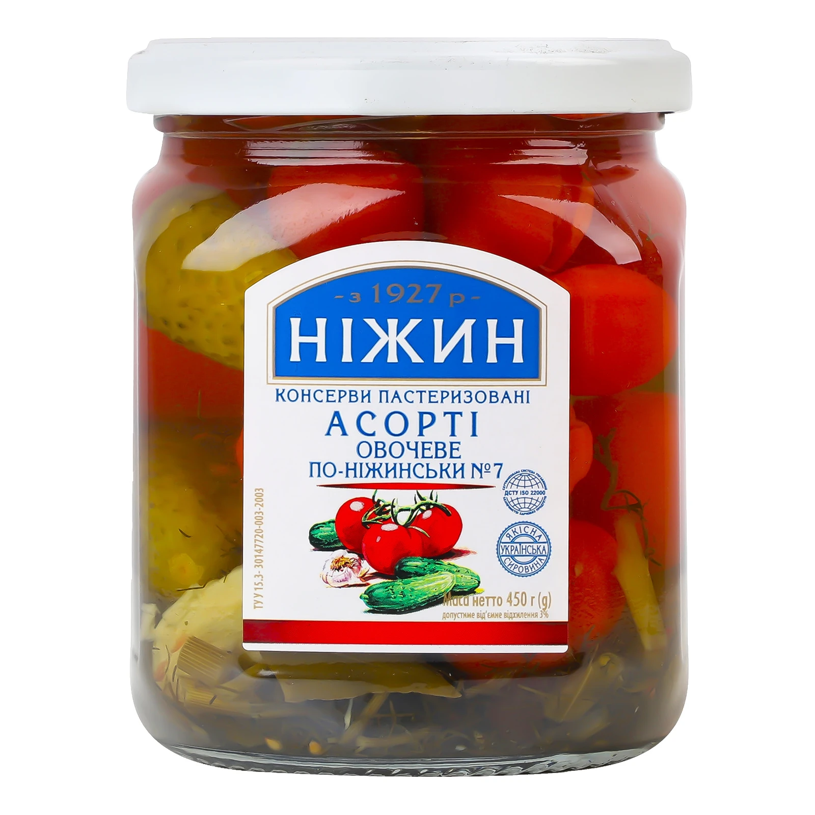 Асорті Ніжин По-ніжинськи №7 овочеве 450г Фото №:1