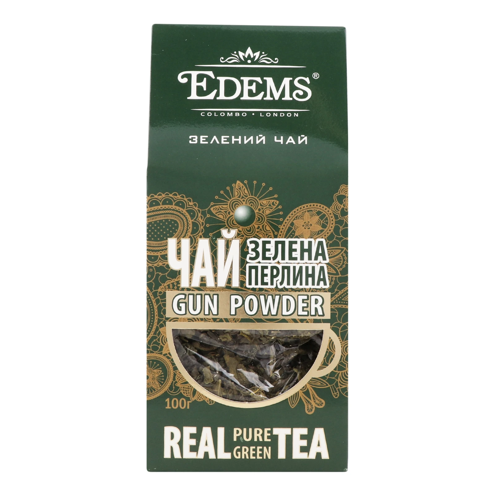 Чай Еdems Зелена перлина зелений крупнолистовий 100г Фото №:2