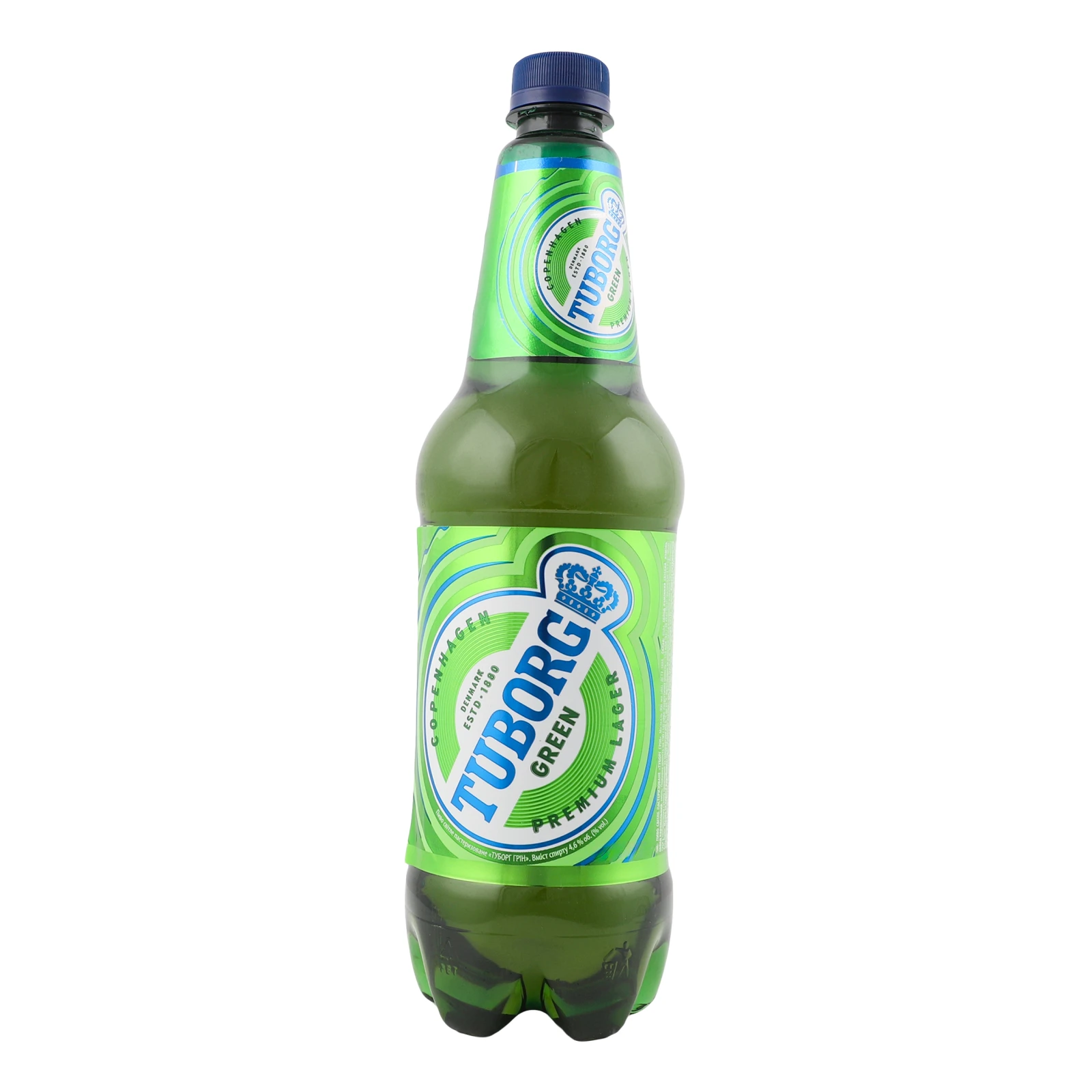Пиво Tuborg Green світле пастеризоване 4.6% 0.9л фото 2