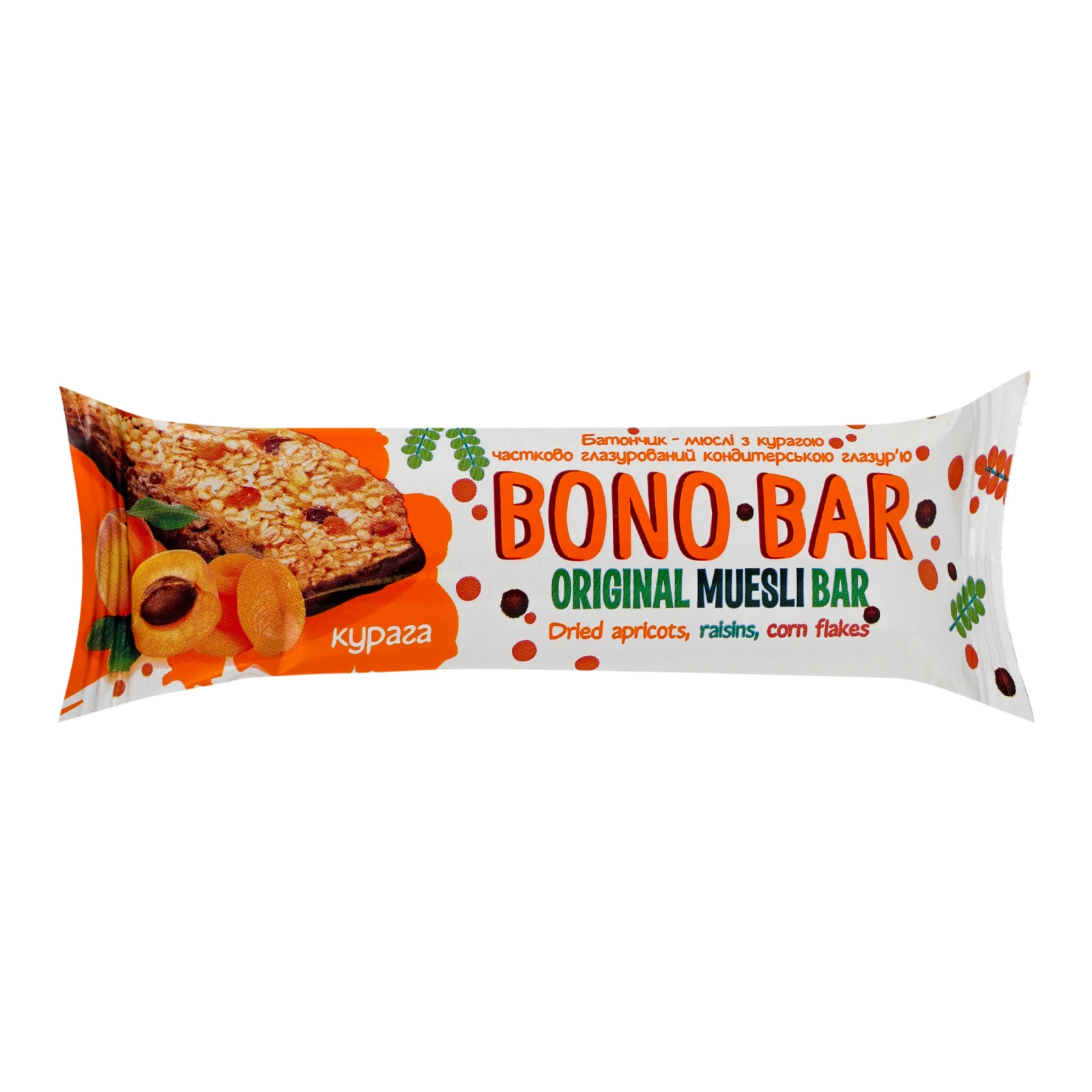 Батончик Vale Bono Bar мюслі з курагою частково глазурований 40г