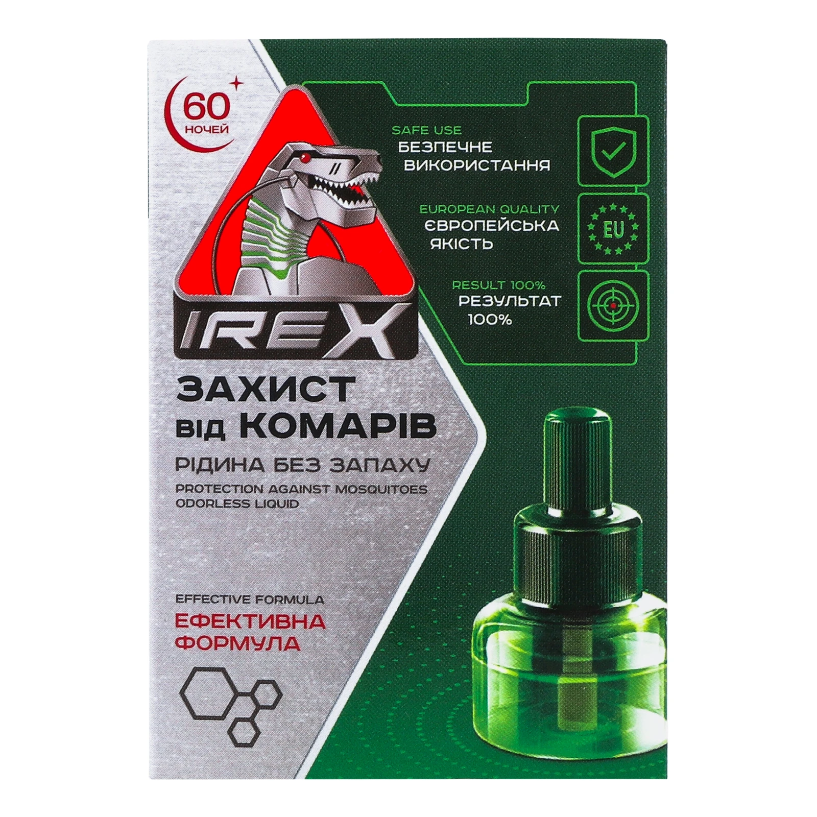Засіб інсектицидний Irex Захист від комарів для електрофумігаторів 60 ночей 37мл Фото №:1