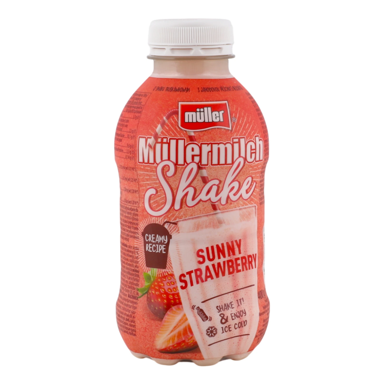 Напій молочний Muller Mullermilch shake Sunny strawberry 3.3% 384мл фото 2