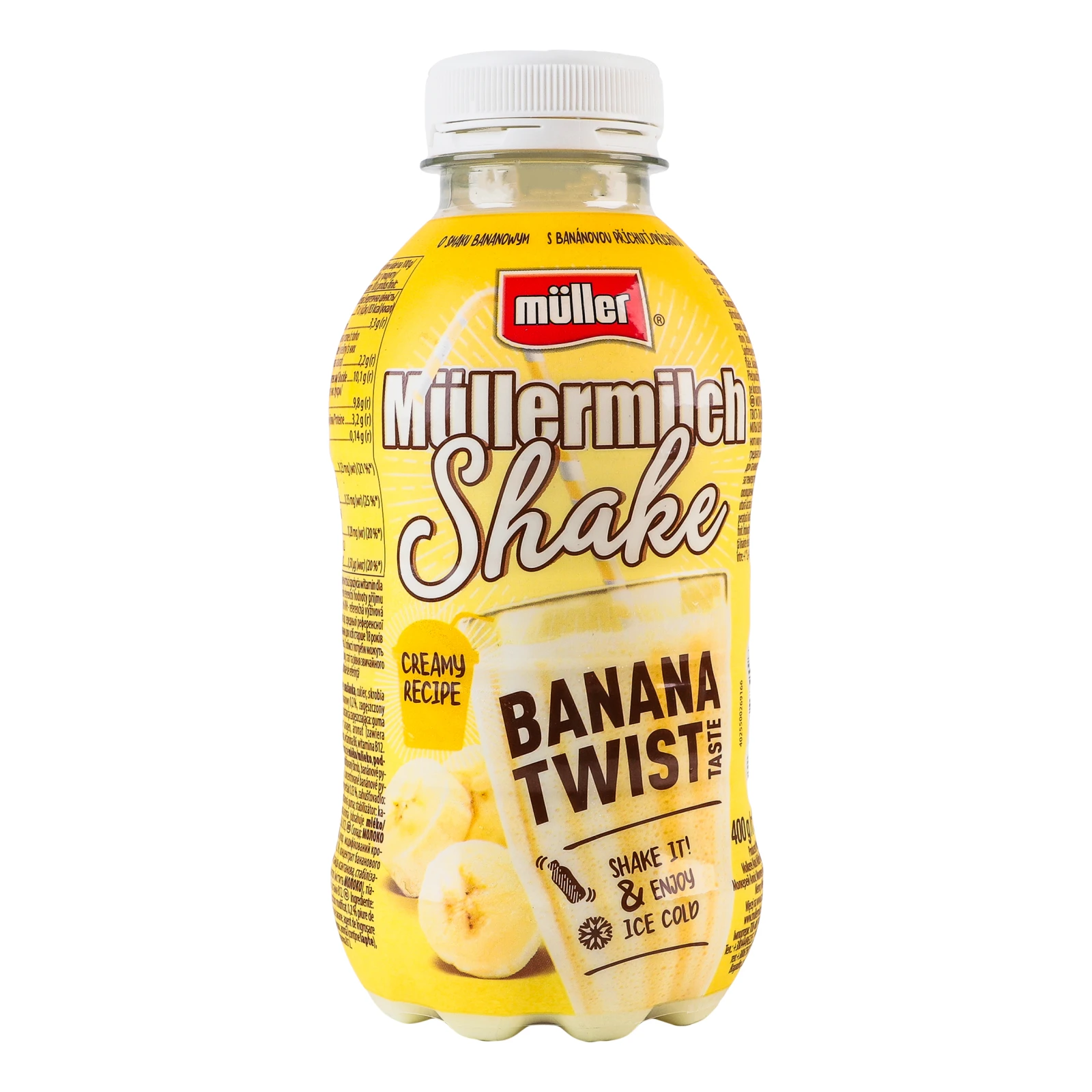 Напій молочний Muller Mullermilch shake Banana twist 3.3% 382мл Фото №:2