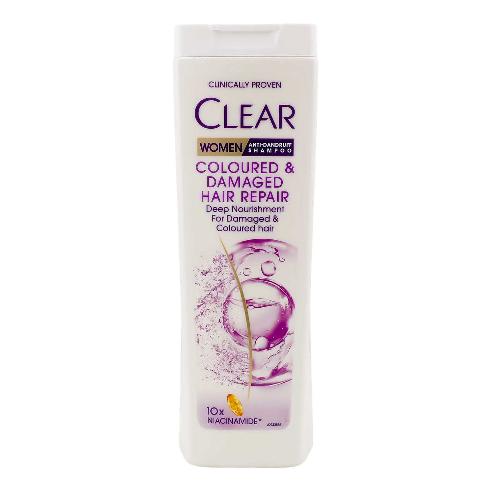 Шампунь Clear Women Coloured&Damaged hair repair проти лупи 360мл