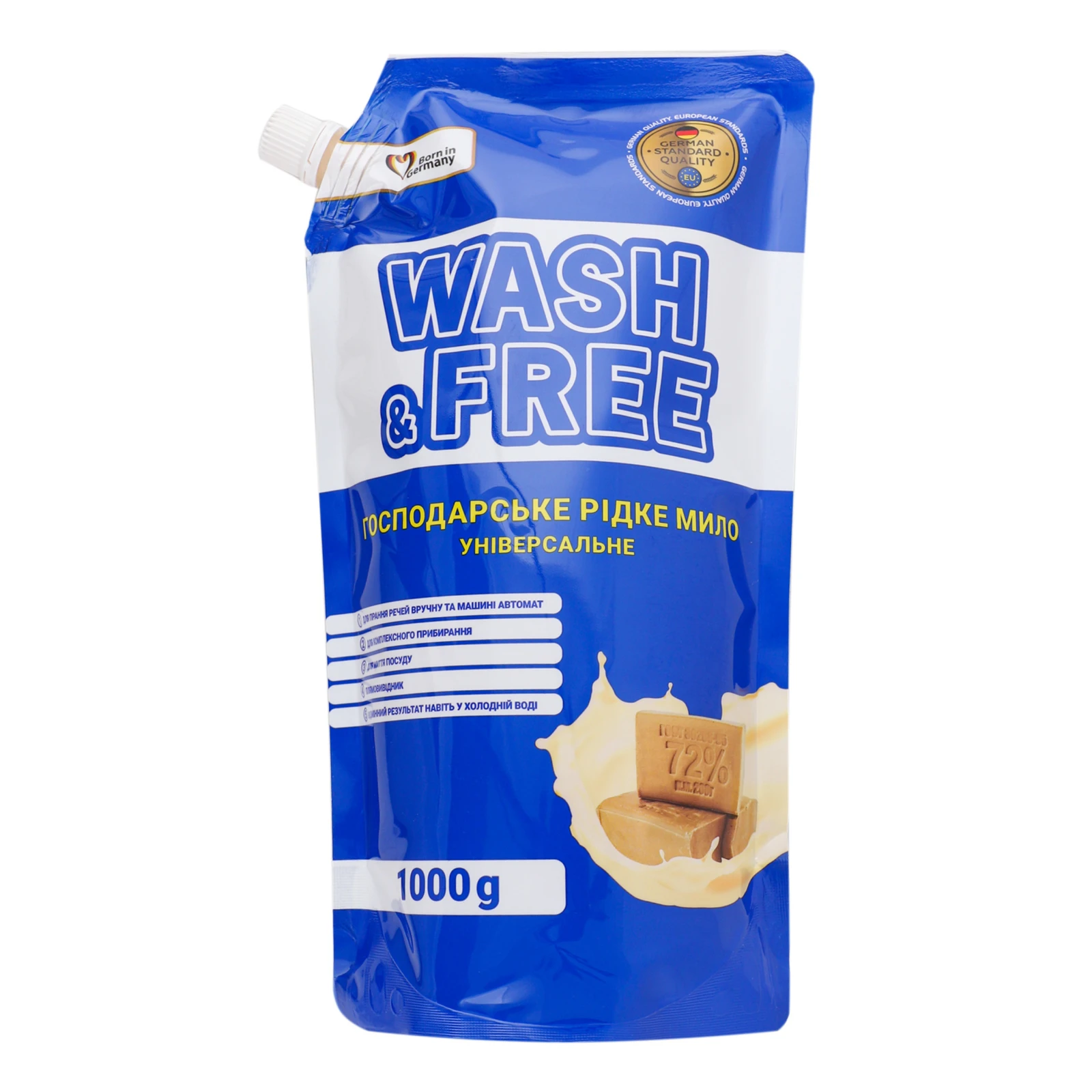 Мило Wash&Free господарське рідке універсальне 1000г Фото №:1