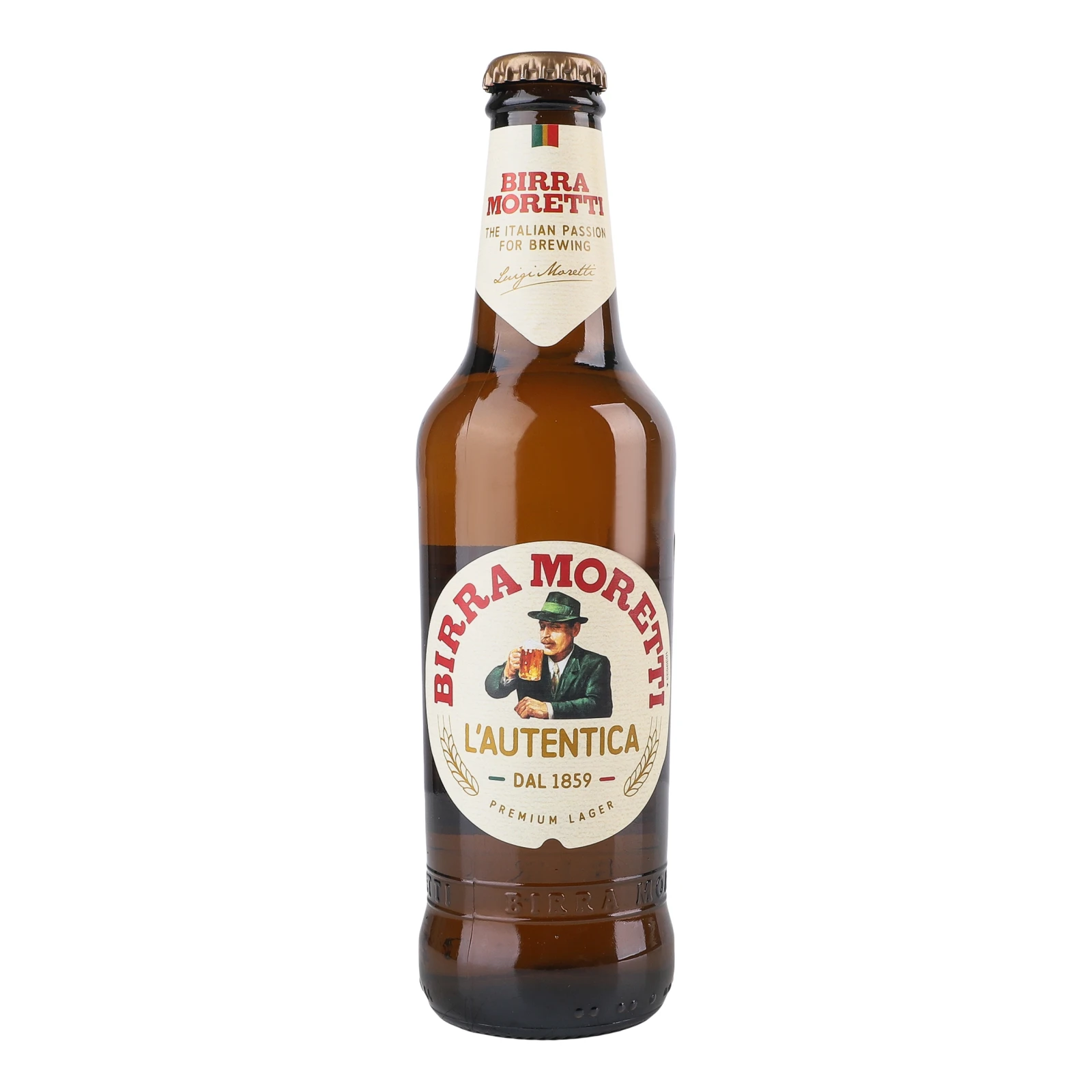 Пиво Birra Moretti світле пастеризоване 4.6% 330мл Фото №:1