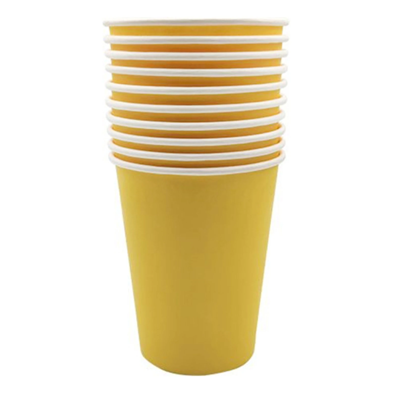 Набір Silken стакани картонні 250мл жовті 10шт Фото №:1